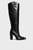 Жіночі чорні шкіряні чоботи
