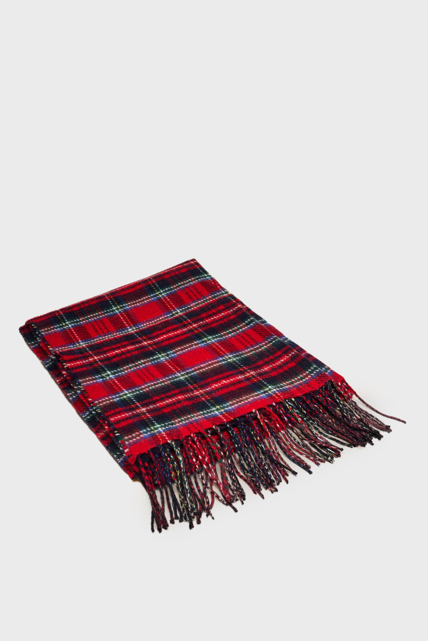 Жіночий червоний картатий шарф 1