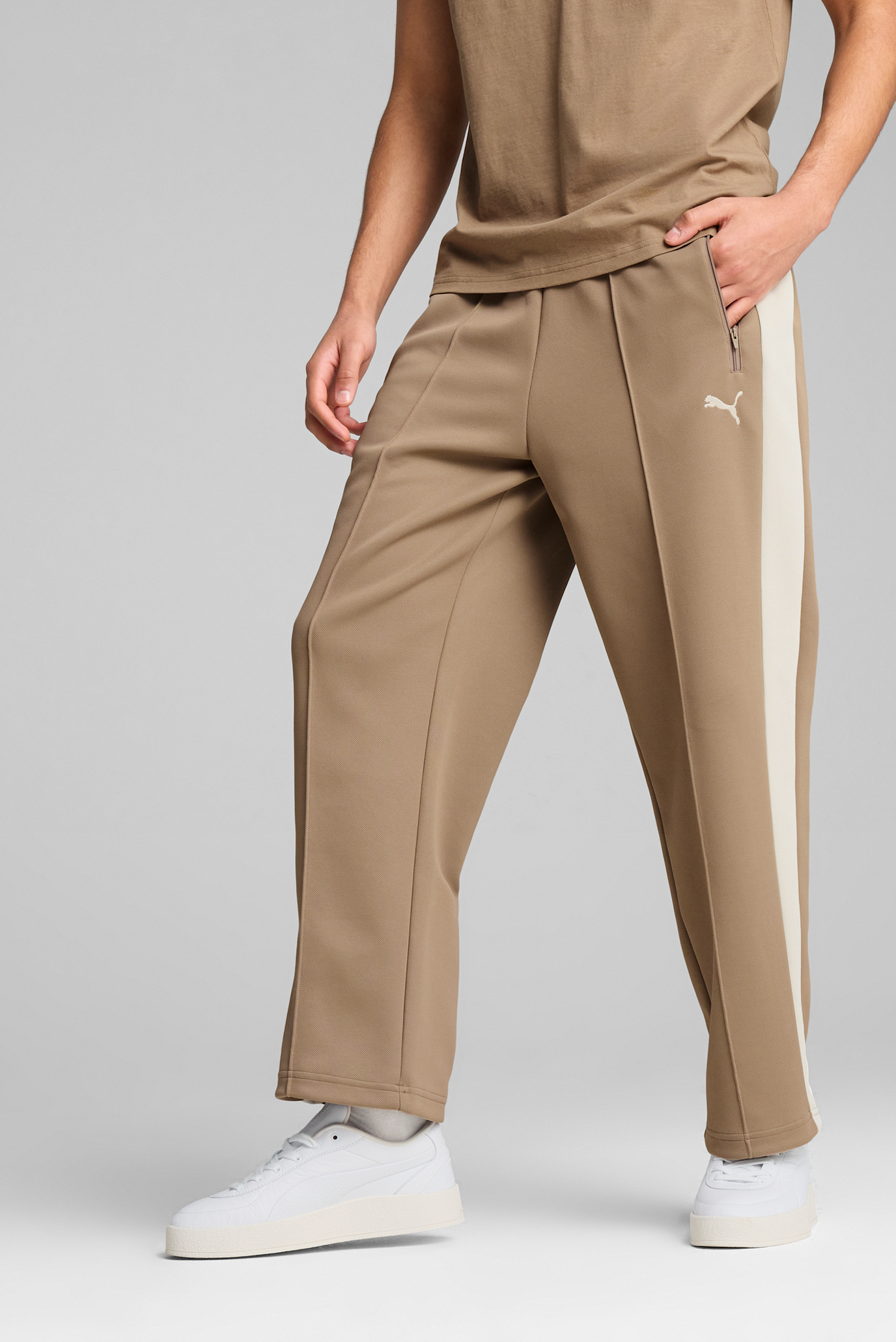 Чоловічі бежеві спортивні штани T7 ALWAYS ON Relaxed Track Pants Men 1