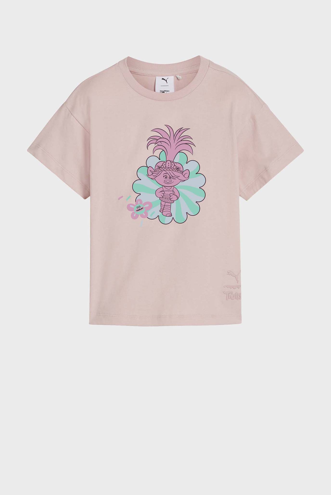 Дитяча пудрова футболка PUMA x TROLLS Graphic Tee Kids 1