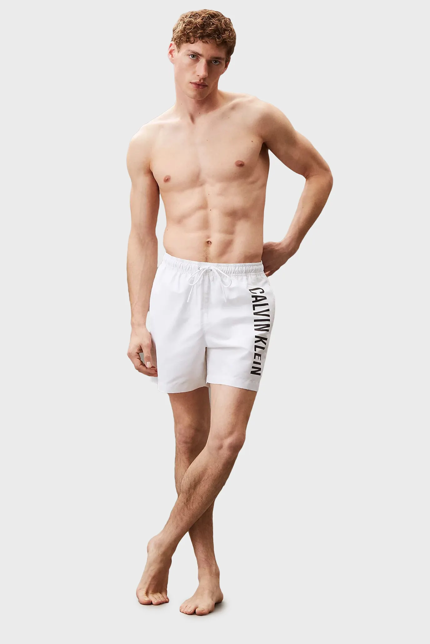 Мужские белые плавательные шорты MEDIUM DRAWSTRING 3
