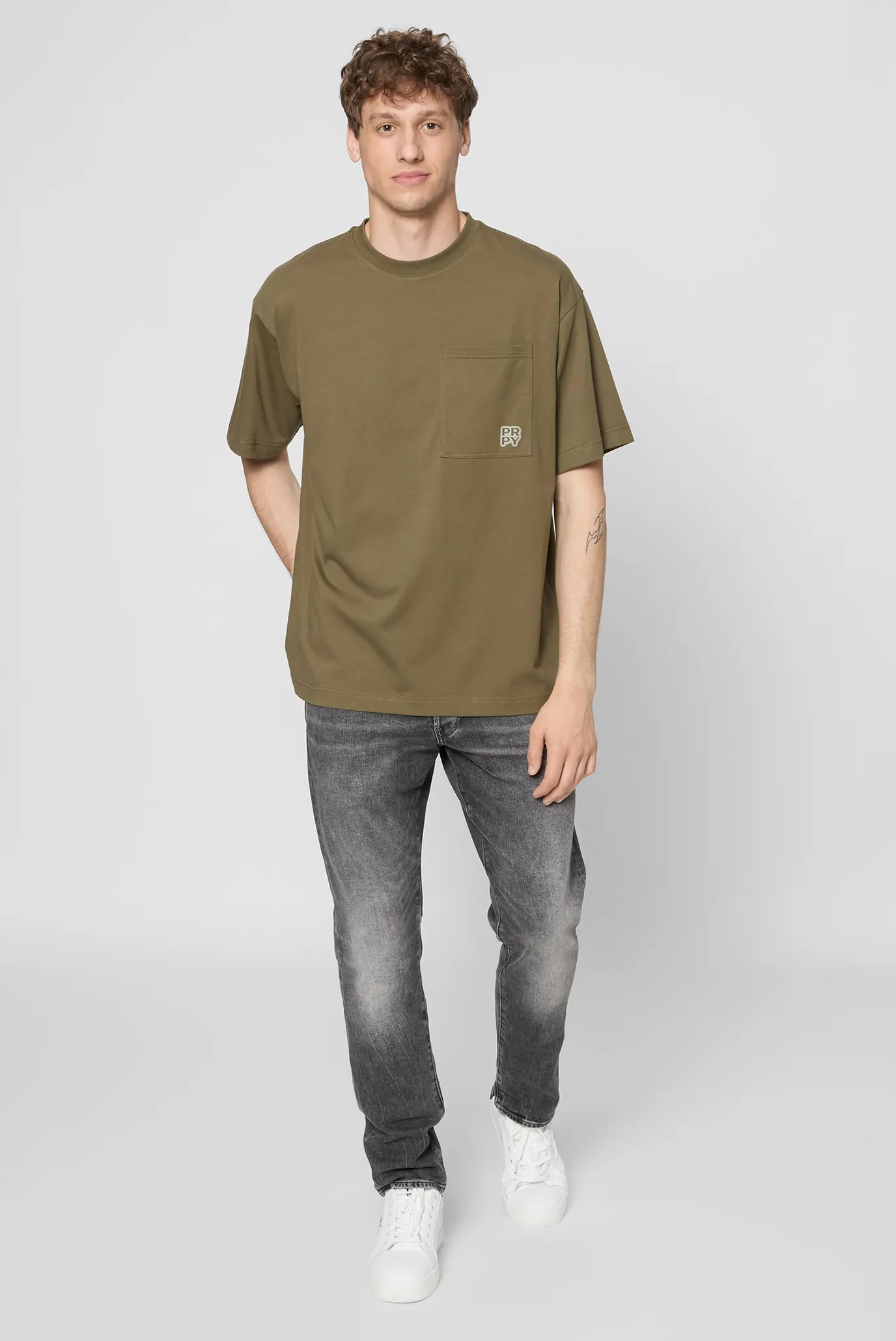 Мужская оливковая футболка MT-SHRT 023 5