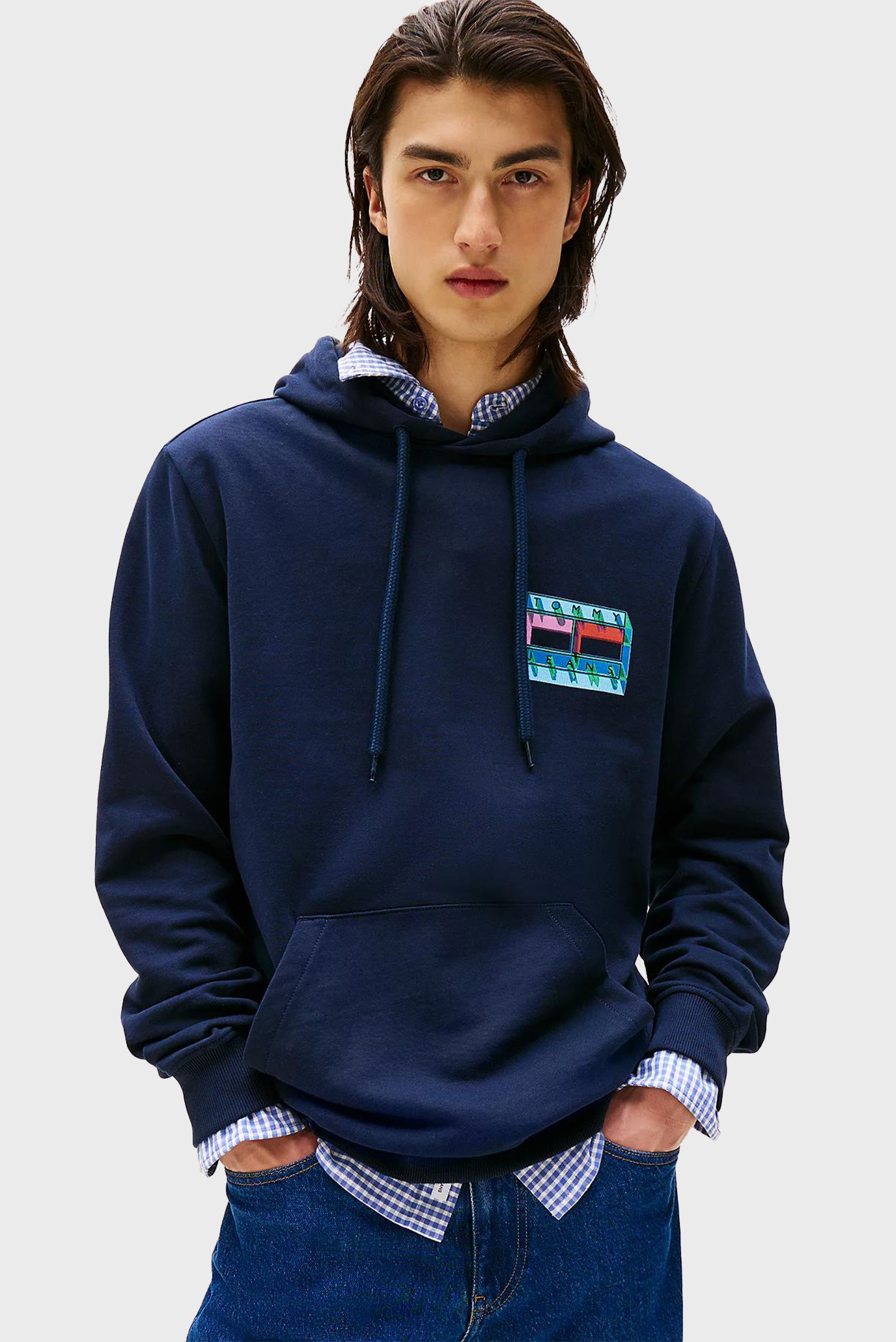 Мужское темно-синее худи DNA FLAG PLAY Синий L Tommy Jeans DM0DM22077 Мужское темно-синее худи DNA FLAG PLAY Синий L Tommy Jeans DM0DM22077