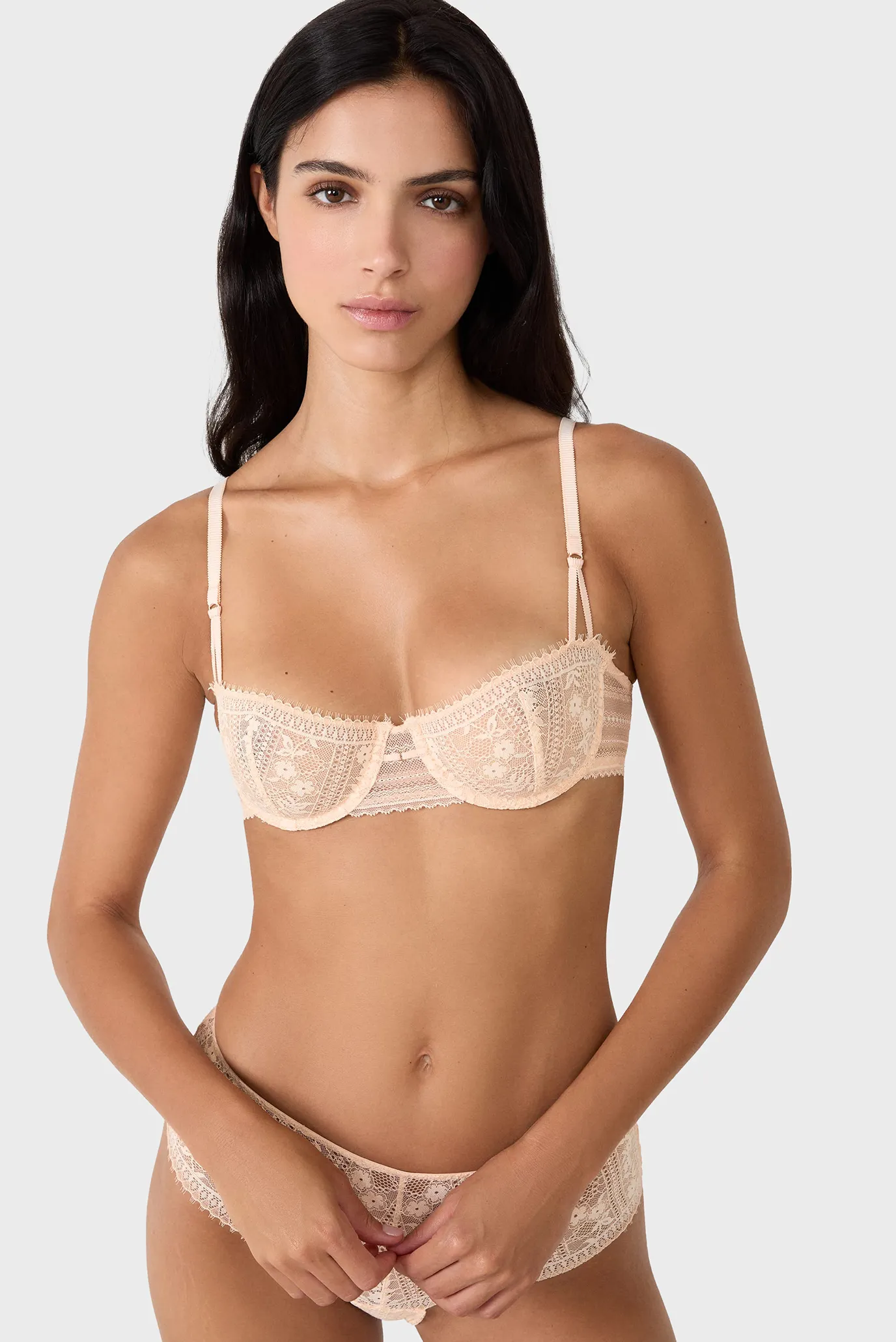 Женский пудровый бюстгальтер-балконет AURA 6