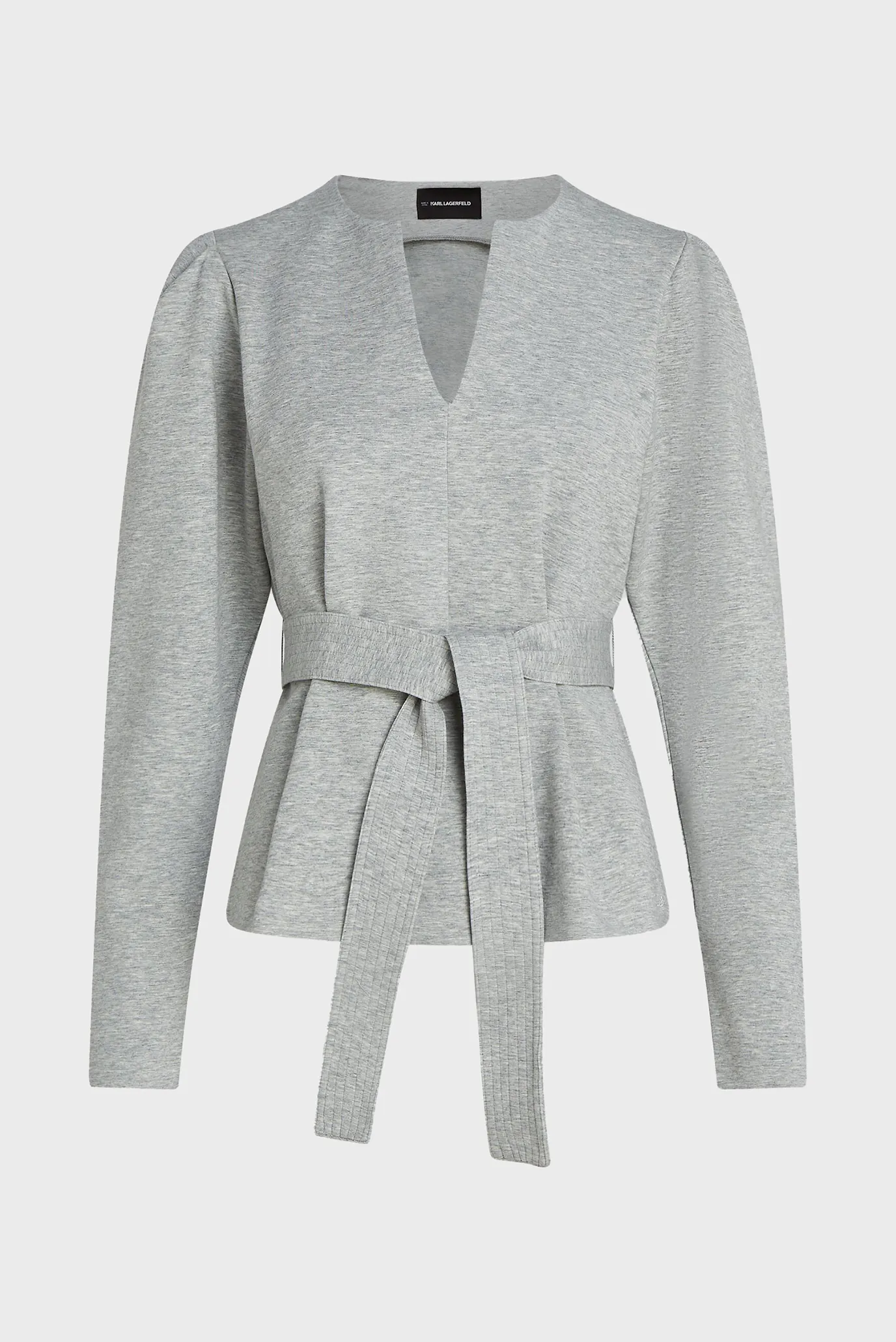 Женский серый свитшот DOUBLE JERSEY VNECK SWEATSHIRT 5