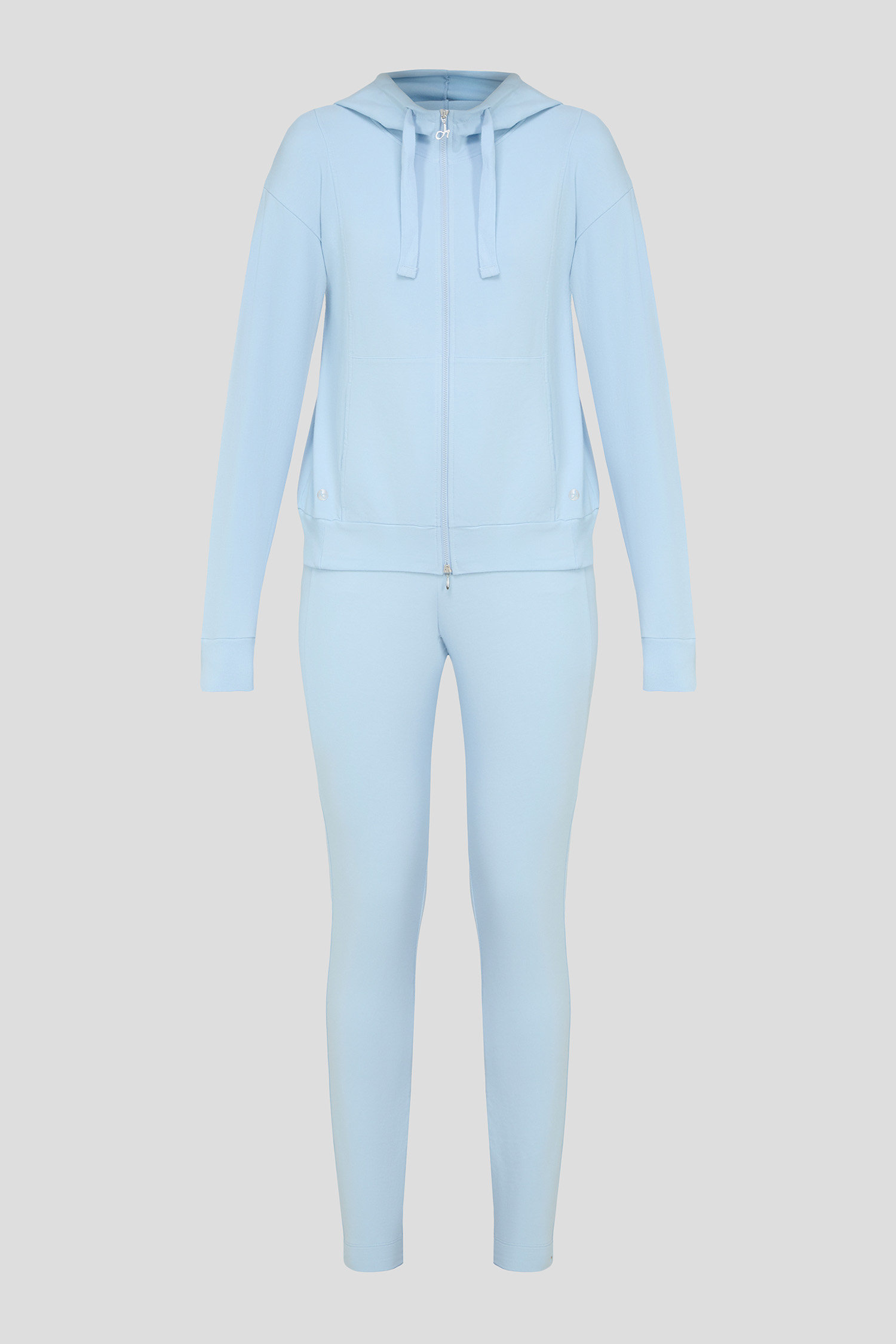 Жіночий блакитний спортивний костюм (худі, штани) 1