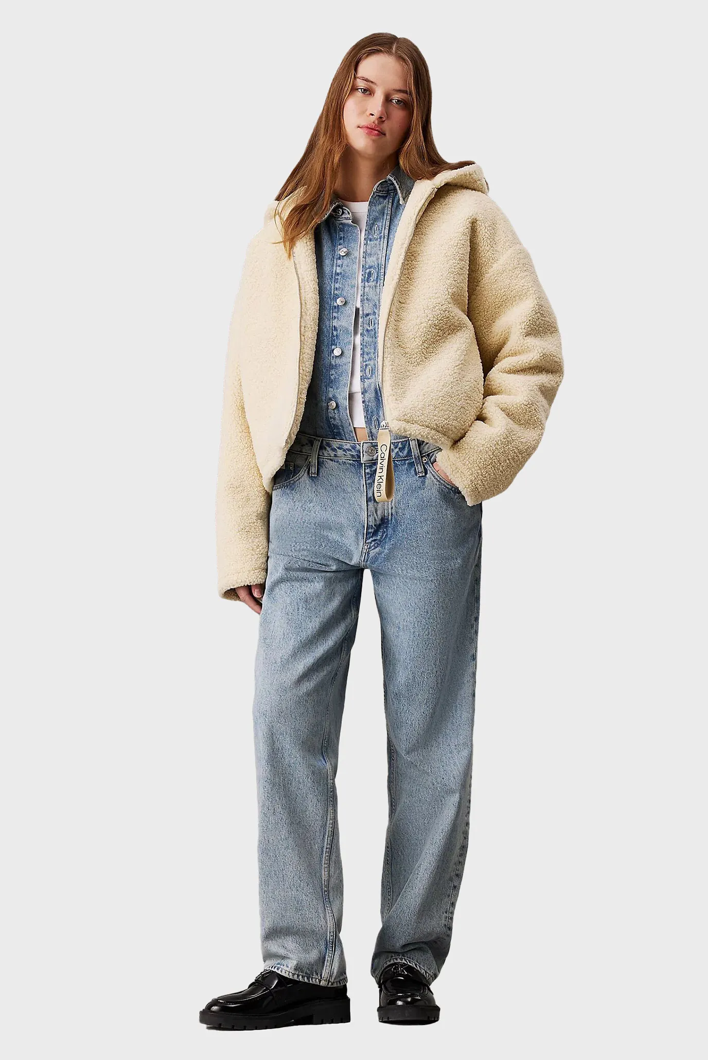 Жіноча бежева шуба SHERPA JACKET 2