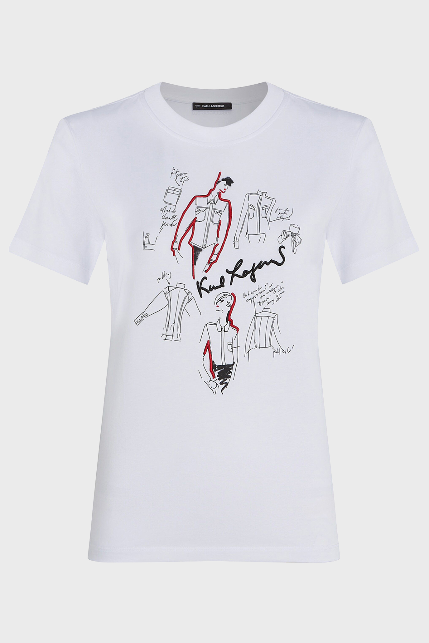 Женская белая футболка Karl Series Белый S Karl Lagerfeld A3W17099 Женская белая футболка Karl Series Белый S Karl Lagerfeld A3W17099