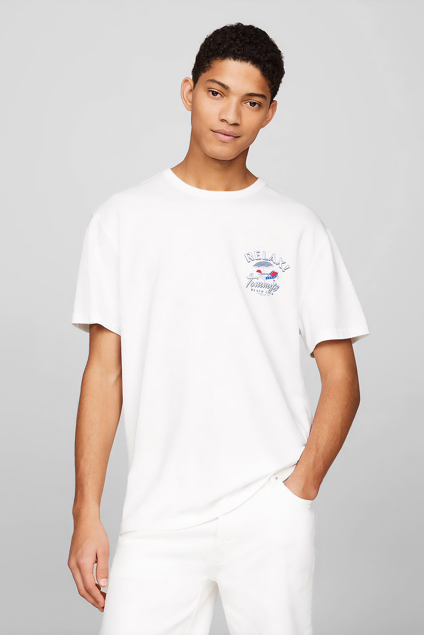 Мужская белая футболка TJM REG NOVELTY GRAPHIC TEE 1