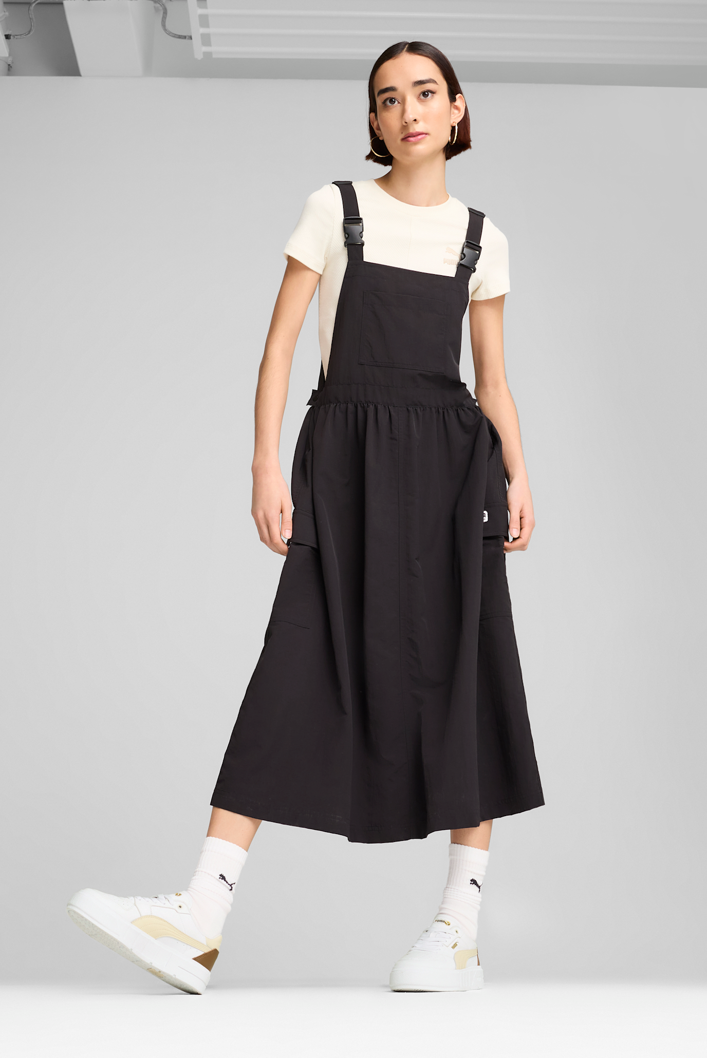 Женский черный сарафан DOWNTOWN Dungaree Dress Women 1