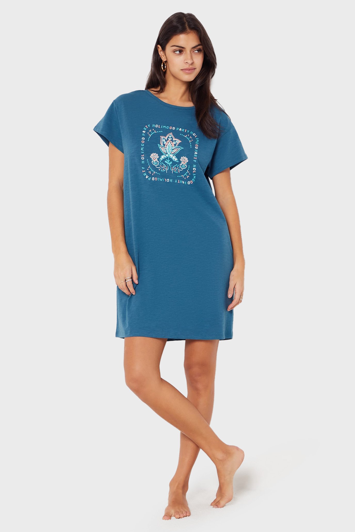 Женская синяя ночная рубашка OLA 1