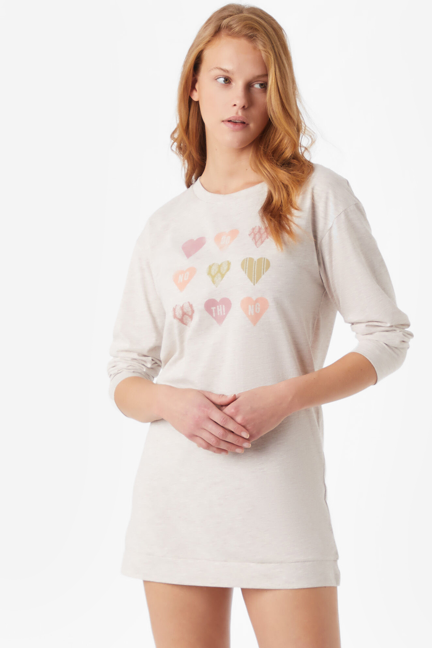 Женская светло-серая ночная рубашка DEW 1
