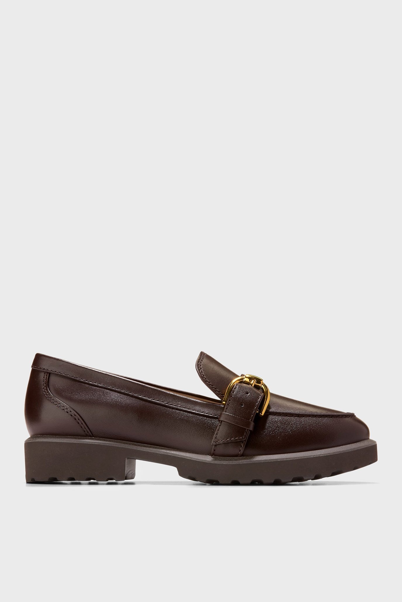 Жіночі коричневі шкіряні лофери Giana Buckle Loafer 1