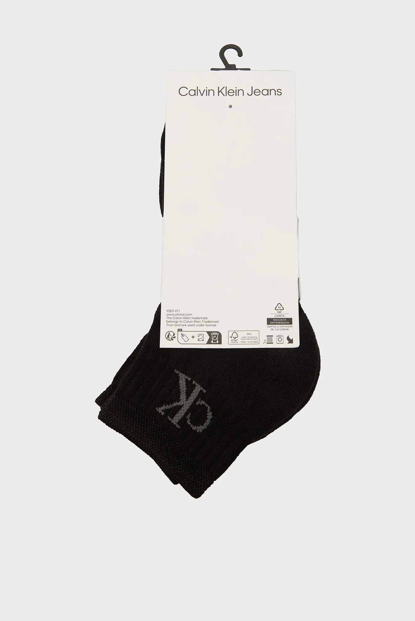 Женские черные носки (2 пары) GLOSSY RIB 3