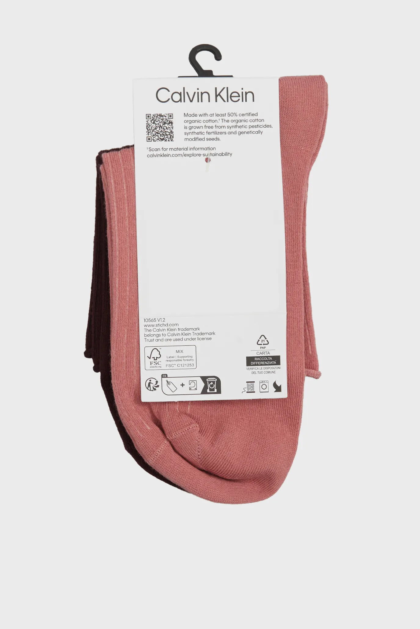 Женские носки (2 пары) CK WOMEN SHORT SOCK  ROLL TOP 3