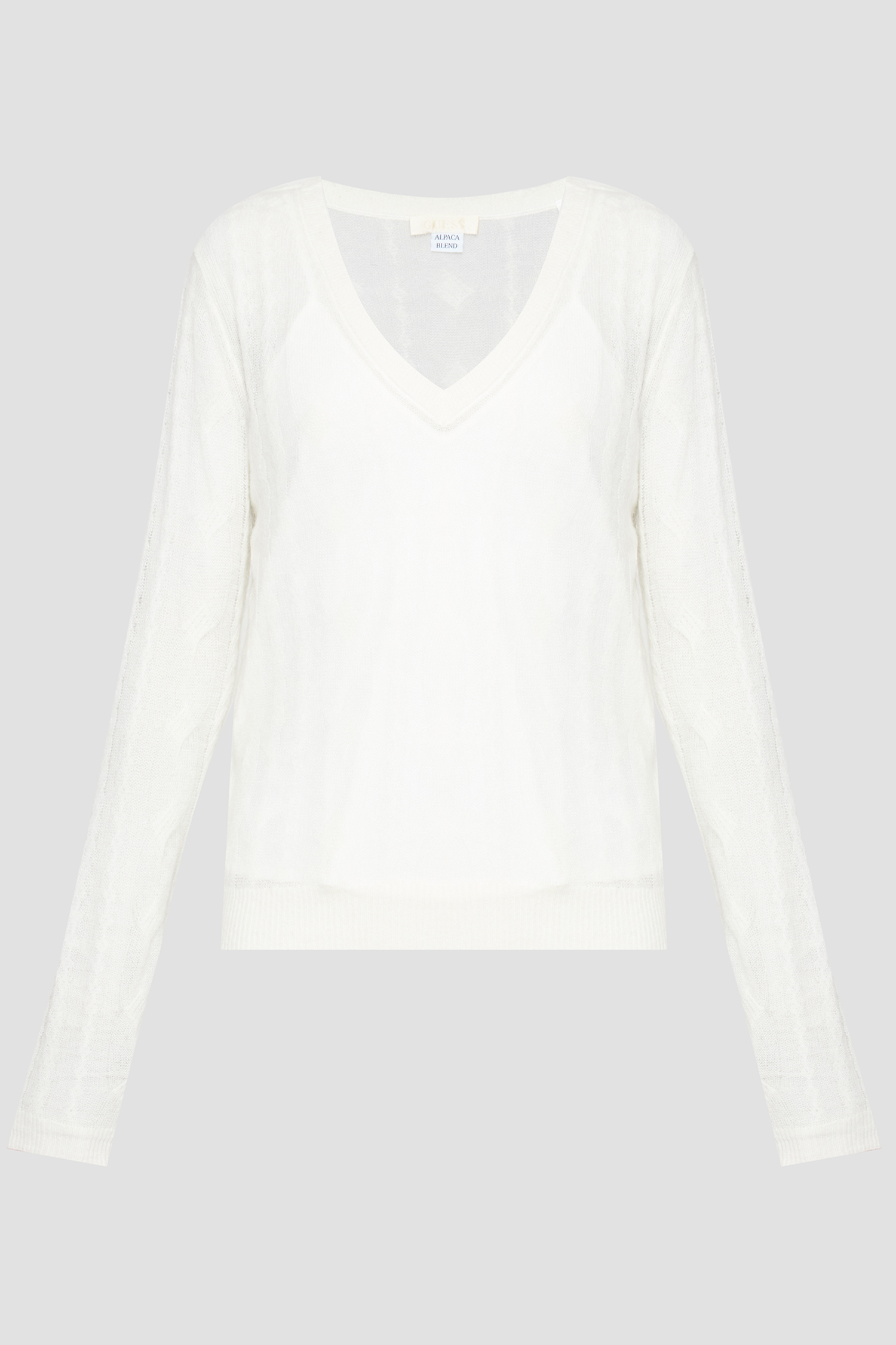 Женский белый шерстяной пуловер Белый XS Guess W5YR00.Z3HQ0;G012 Женский белый шерстяной пуловер Белый XS Guess W5YR00.Z3HQ0;G012