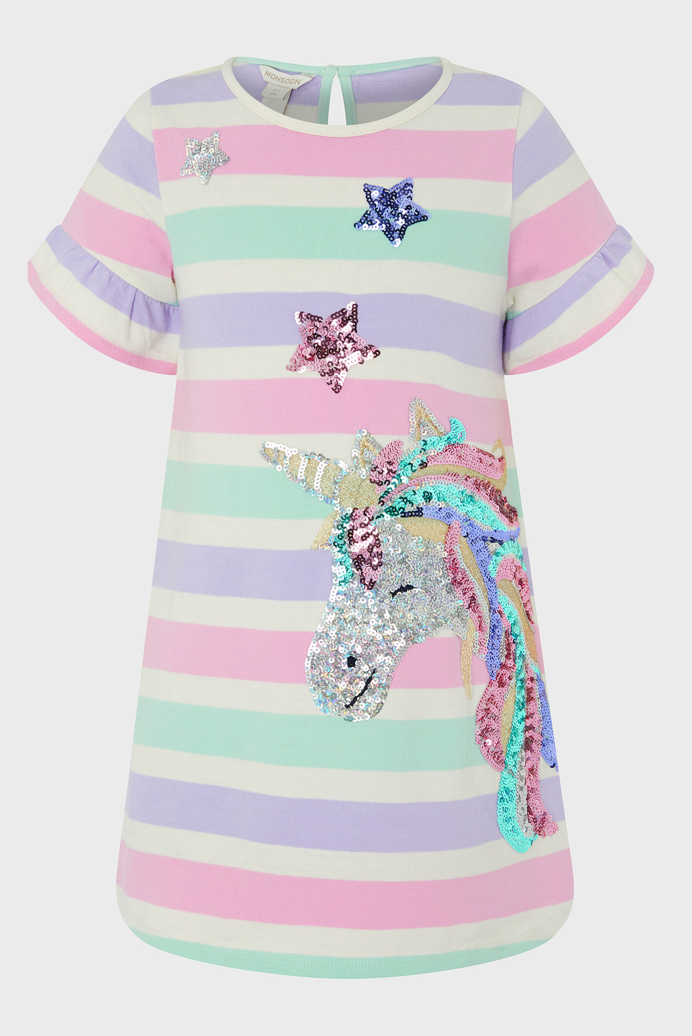 Детское платье в полоску Elouise Unicorn 1