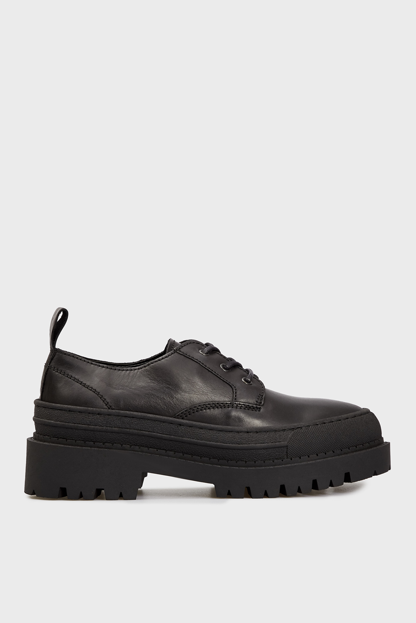 Женские черные кожаные дерби TOMMY JEANS FOXING LEATHER SHOE 1