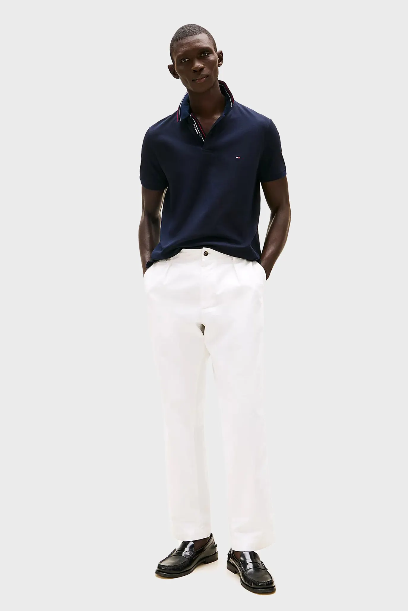 Чоловіче темно-синє поло PLACKET INTEREST REG 2