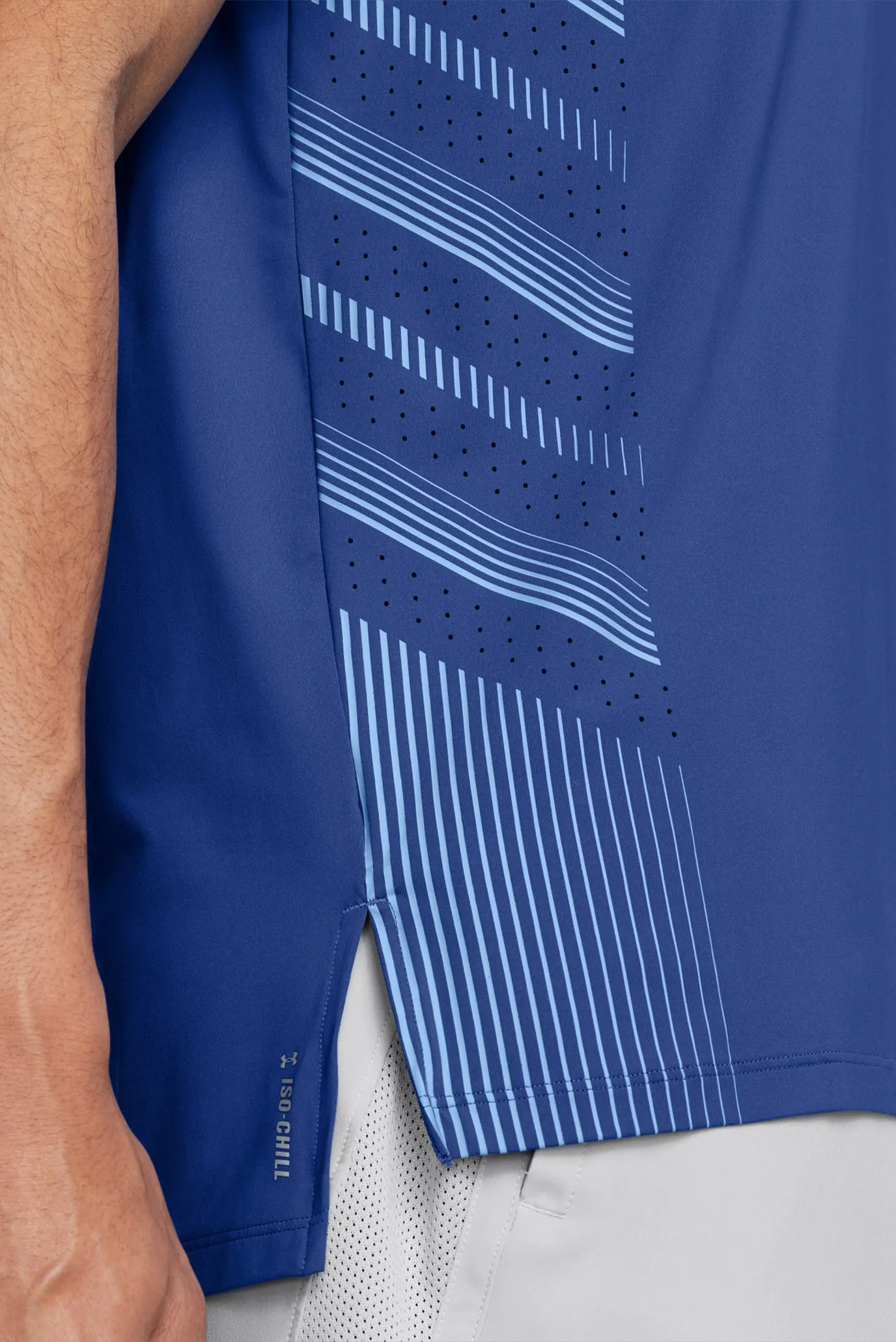 Мужская синяя футболка UA LAUNCH ELITE GRAPHIC SS 3