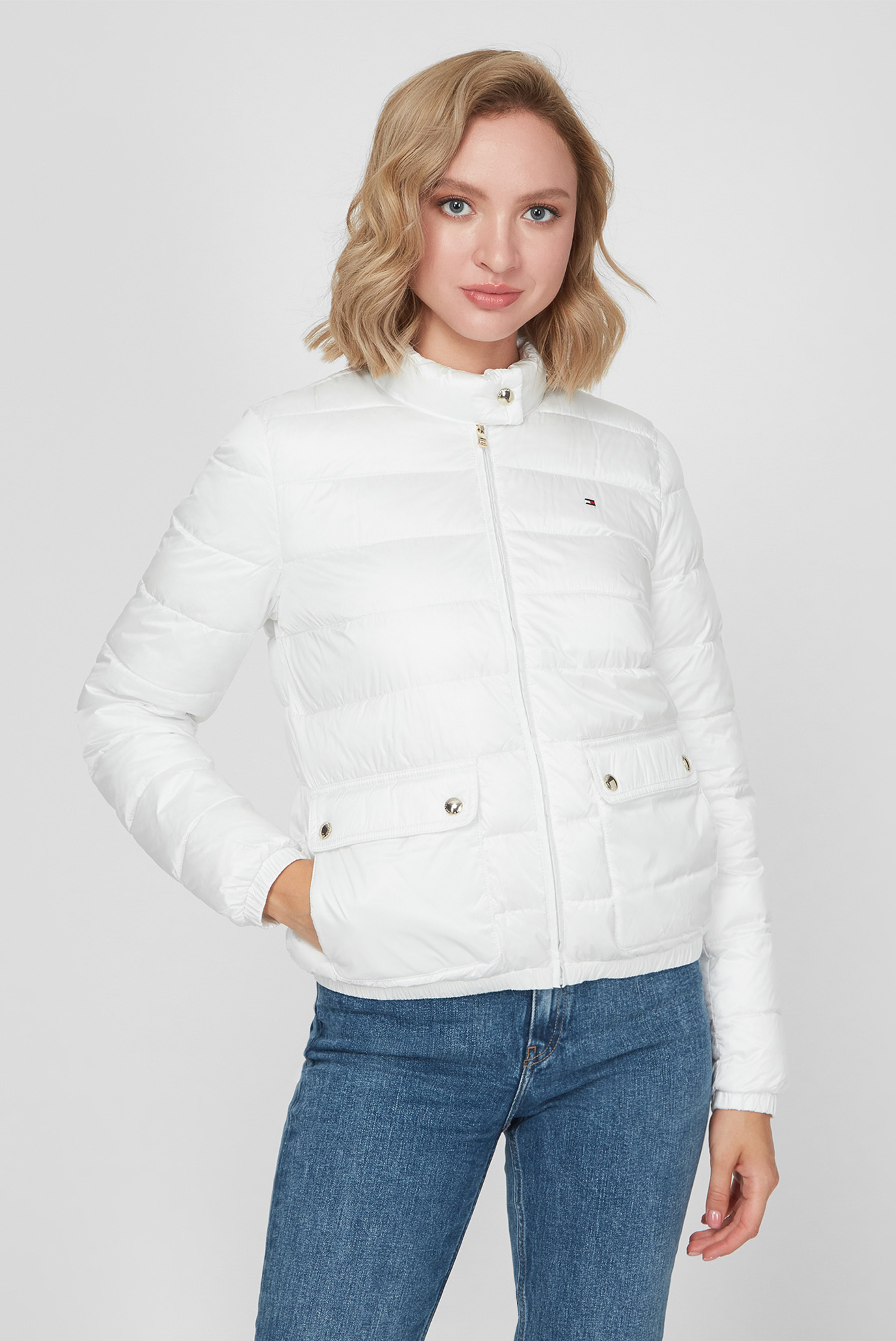 Женская белая куртка NYLON LW PADDED 1
