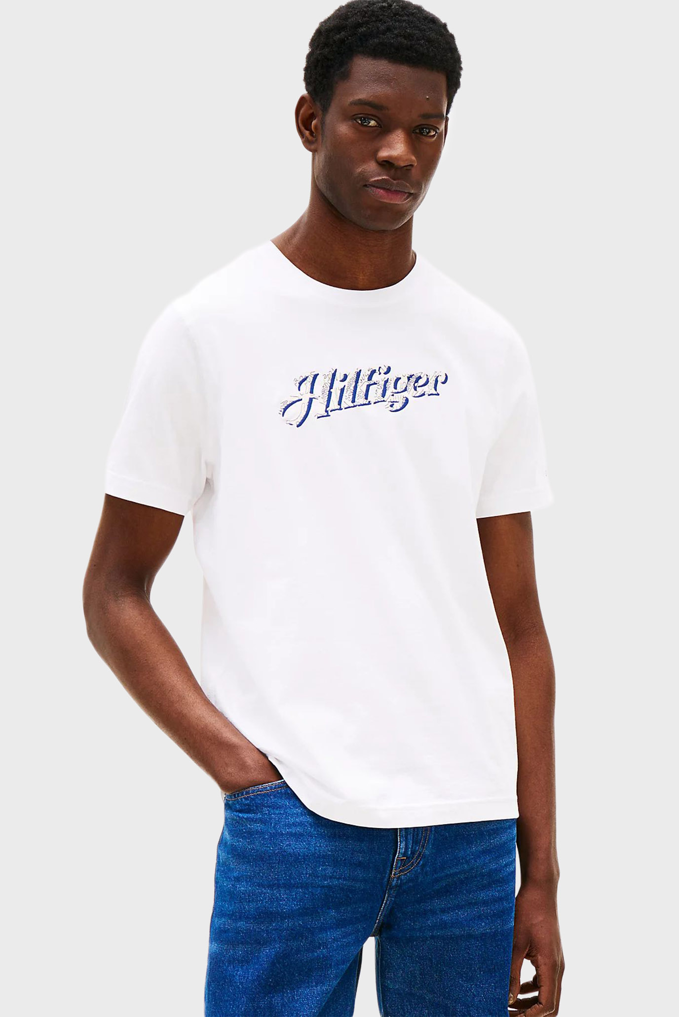 Мужская белая футболка HILFIGER SUMMER TEE Белый XXL Tommy Hilfiger MW0MW38642 Мужская белая футболка HILFIGER SUMMER TEE Белый XXL Tommy Hilfiger MW0MW38642