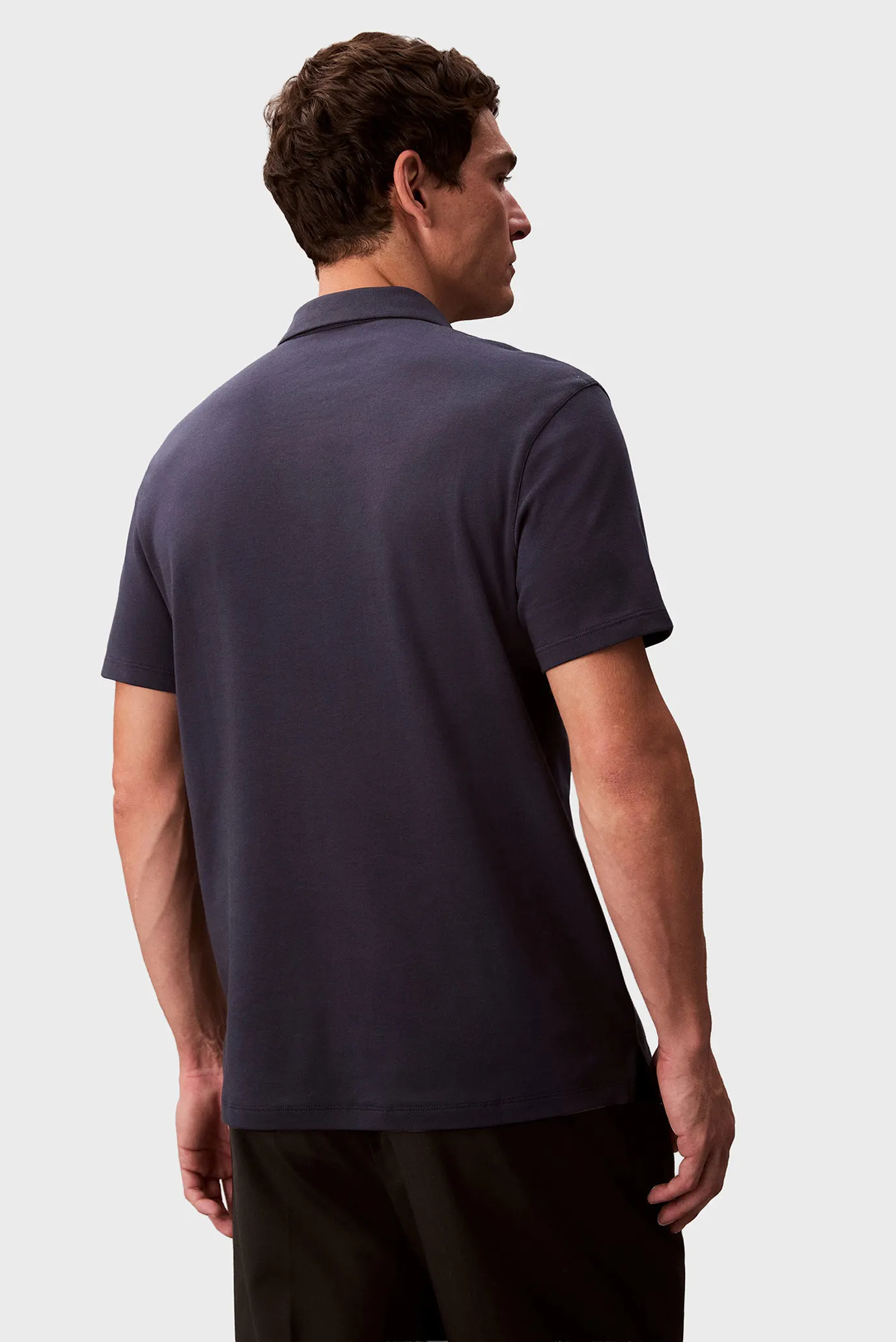 Чоловіче темно-синє поло SUPIMA 3