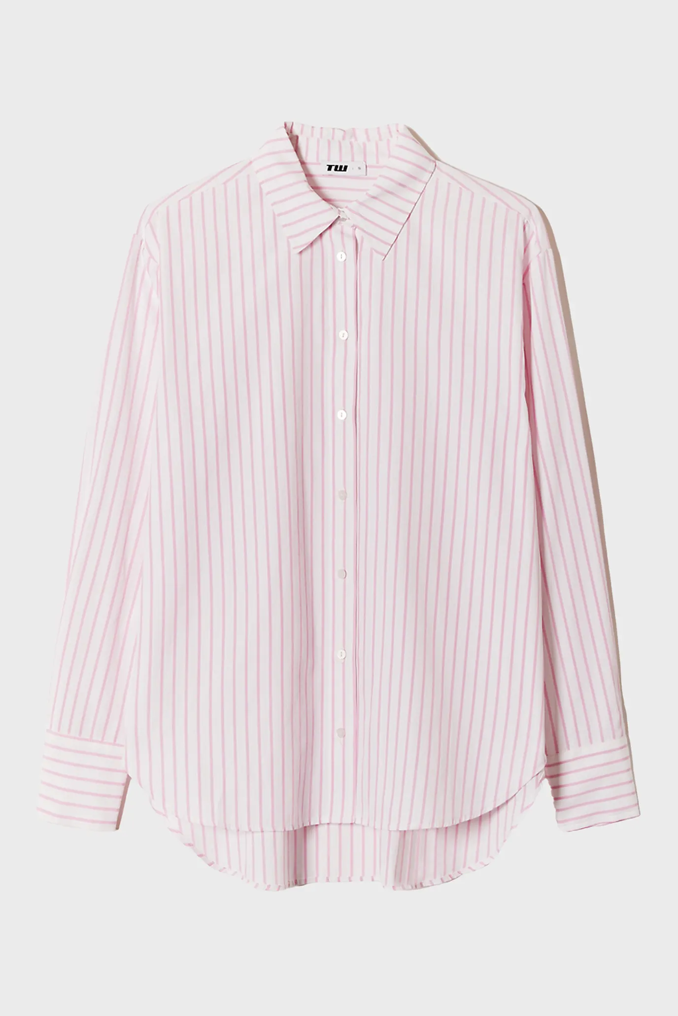 Жіноча біла сорочка у смужку 3