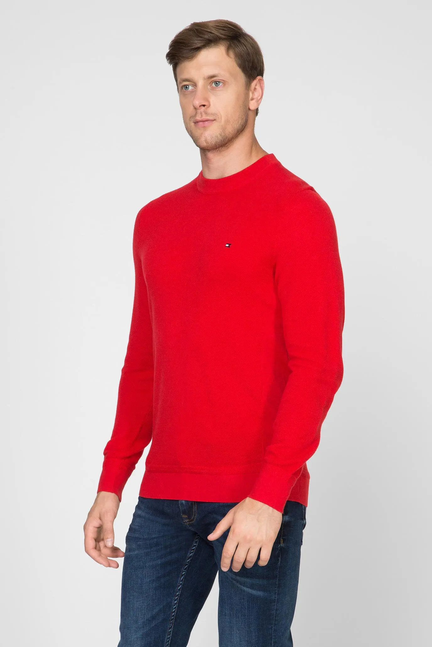 red sweater tommy hilfiger