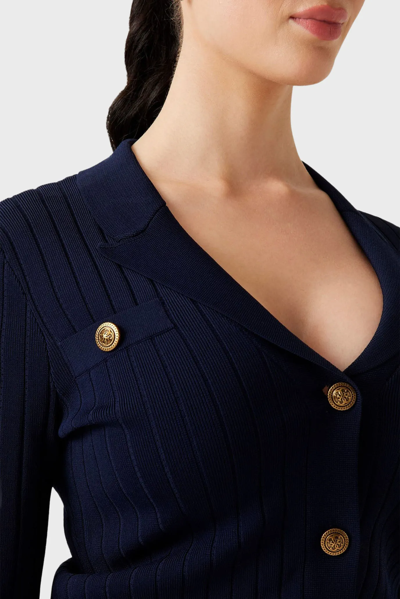 Женский темно-синий кардиган 2