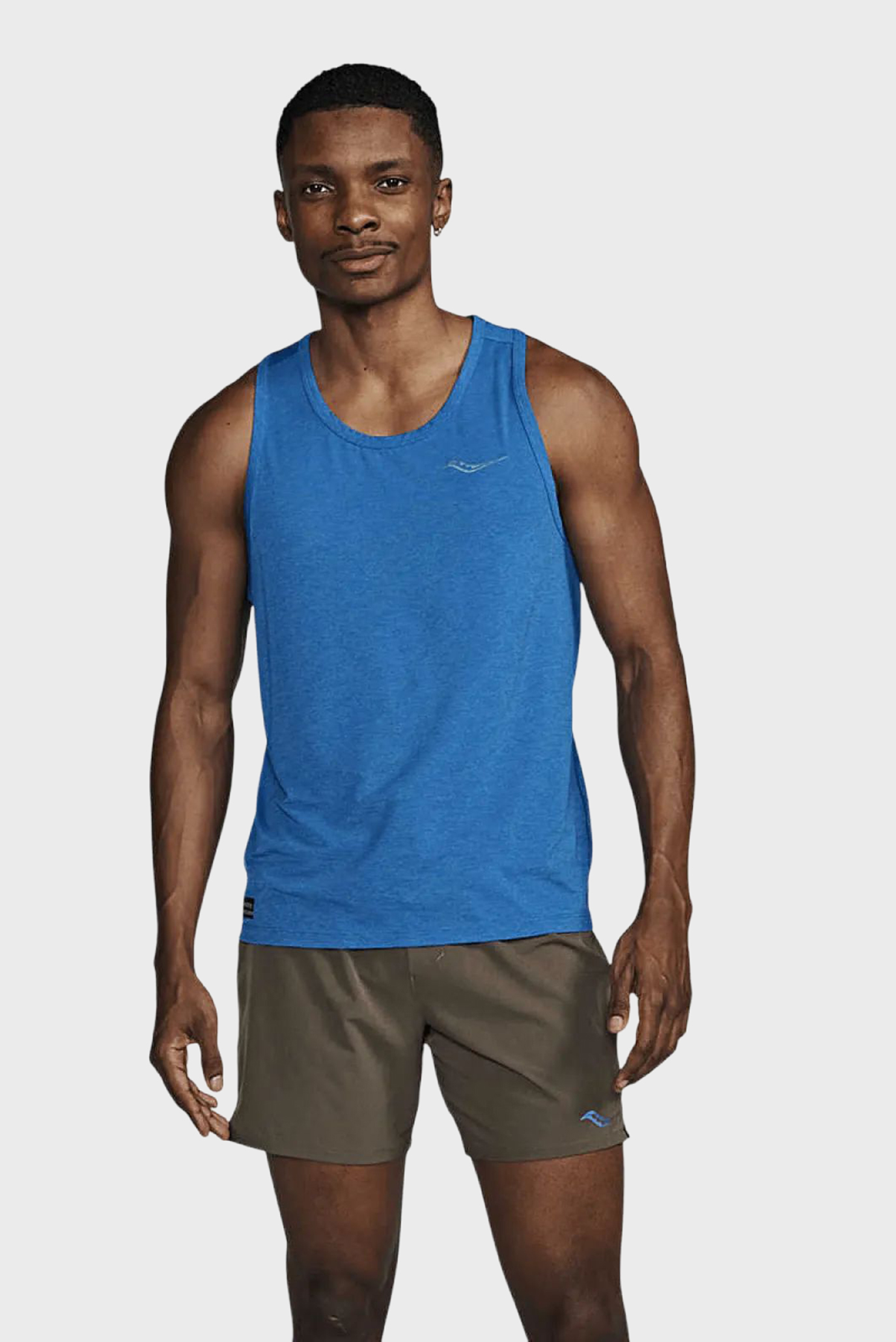 Мужская синяя майка STOPWATCH SINGLET Синий S Saucony SAM800375-SVH Мужская синяя майка STOPWATCH SINGLET Синий S Saucony SAM800375-SVH