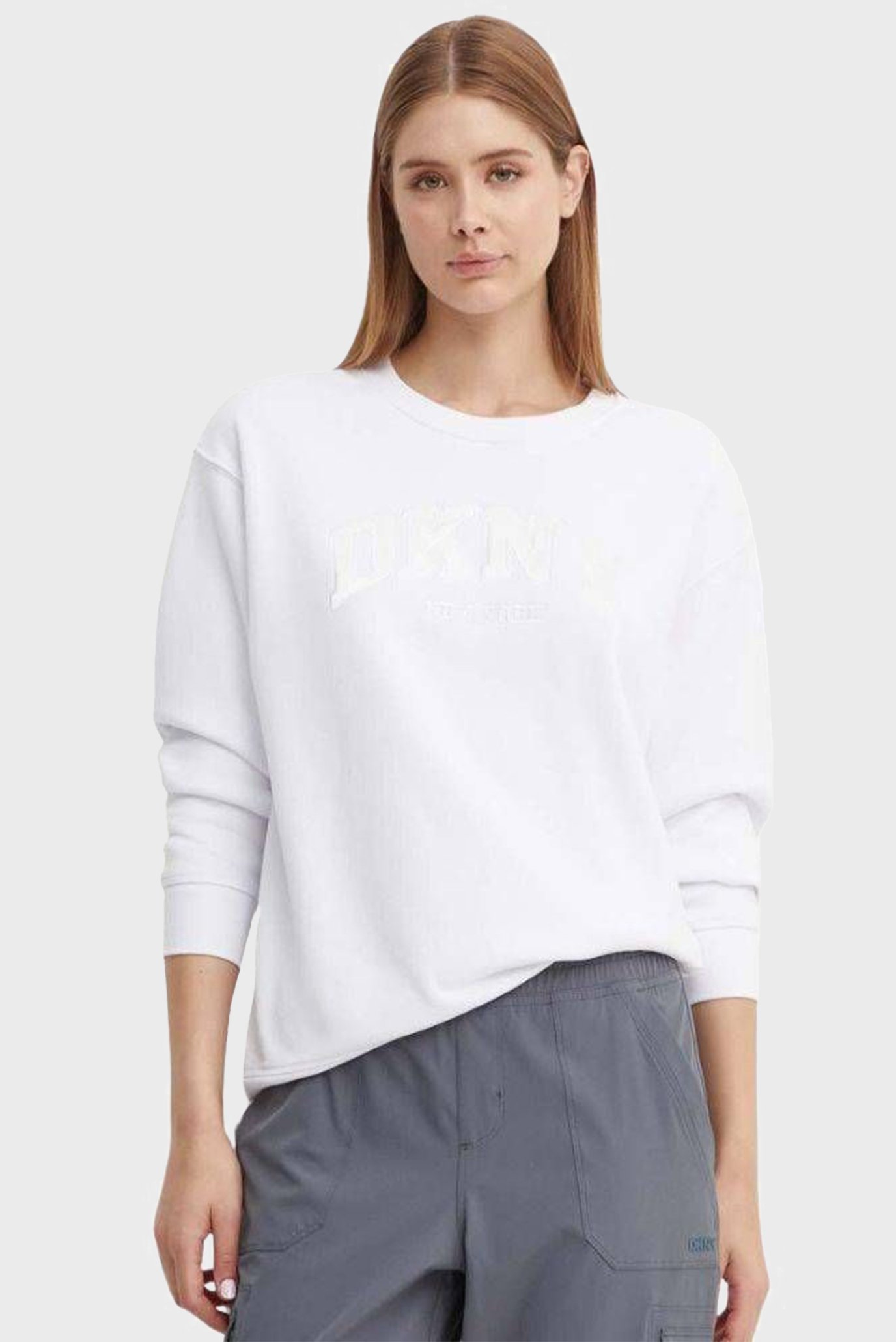 Женский белый свитшот Белый M DKNY DP4T9809