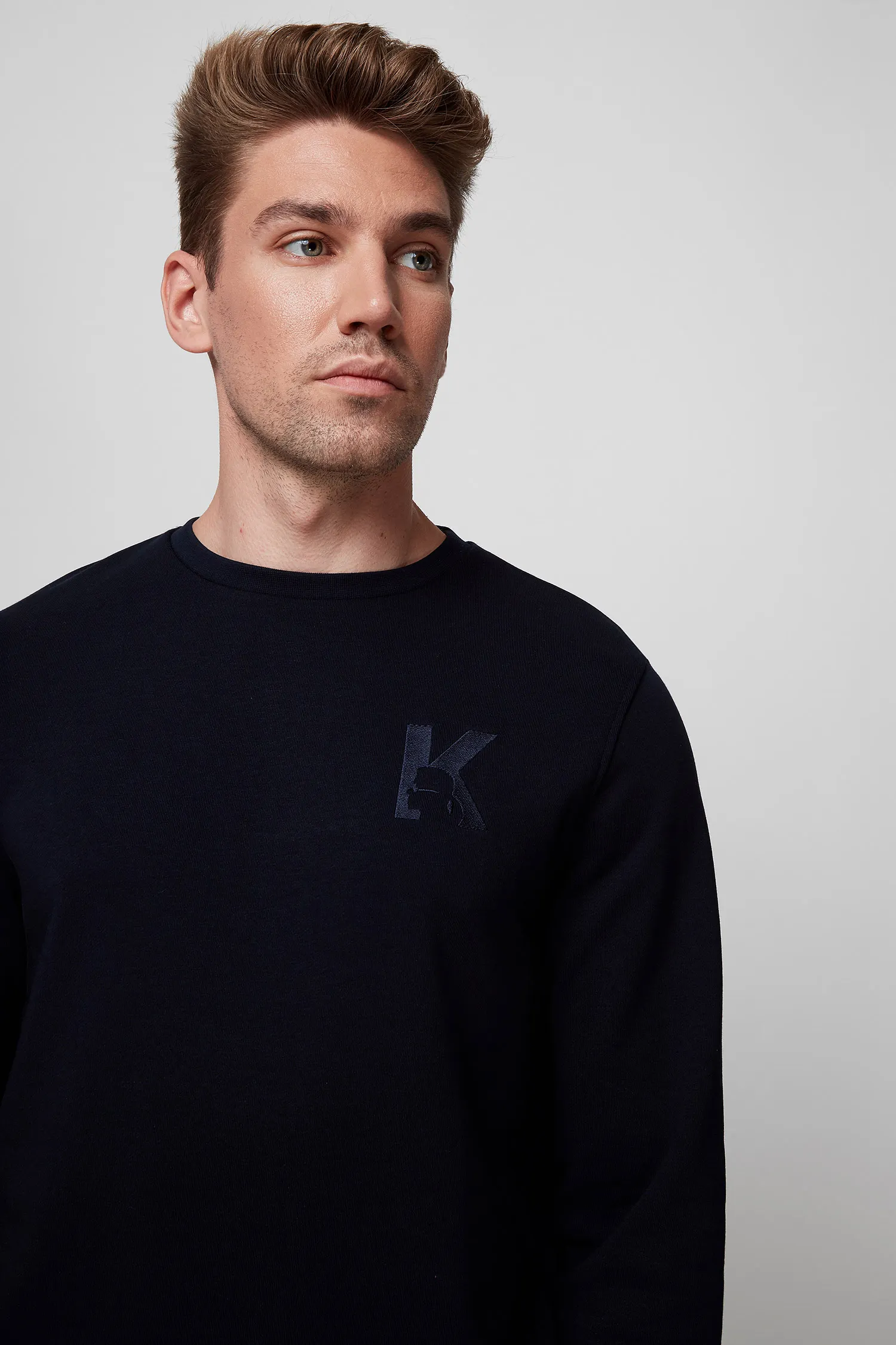 Чоловічий темно-синій світшот 5