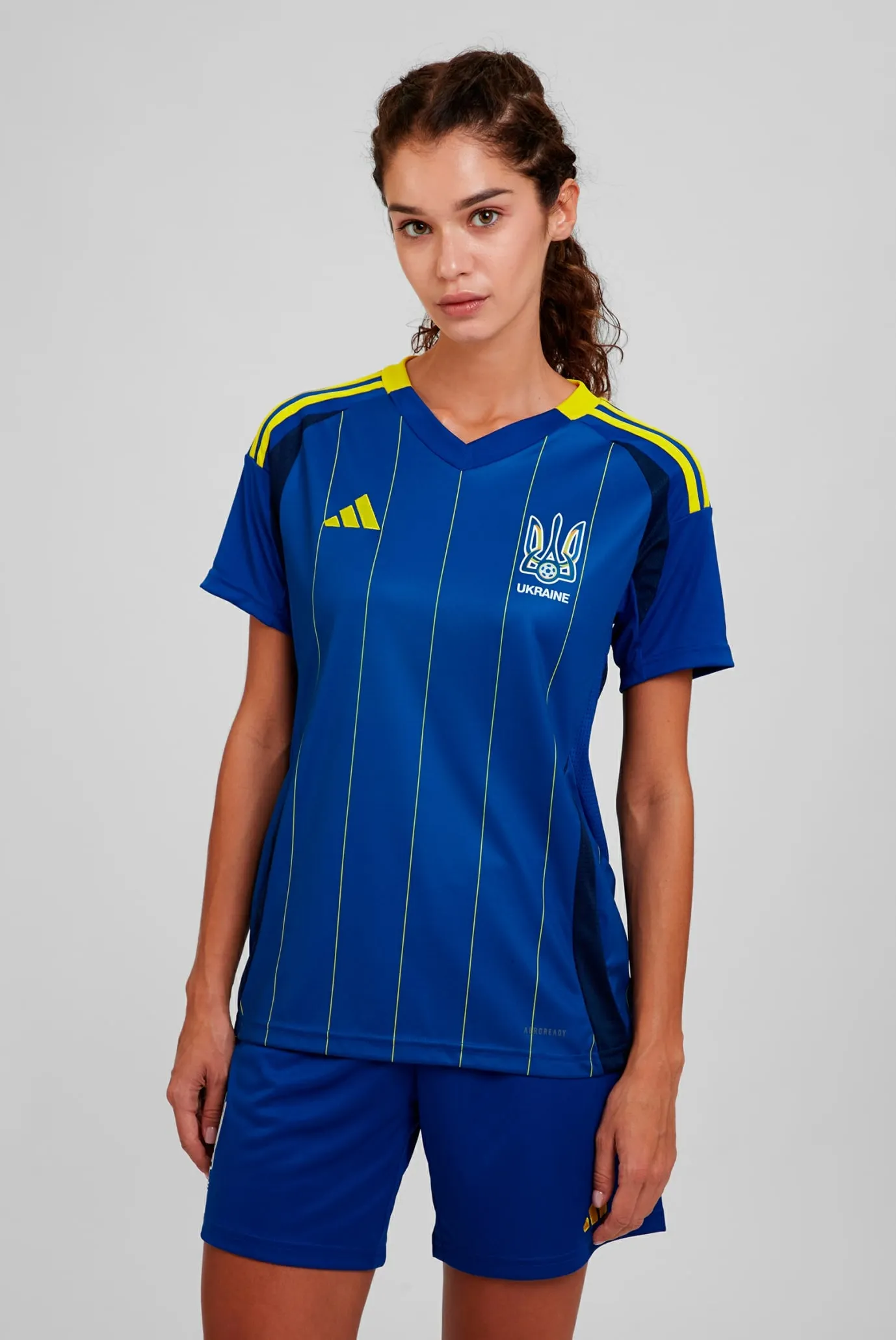 Жіноча синя футболка у смужку Ukraine 24 1