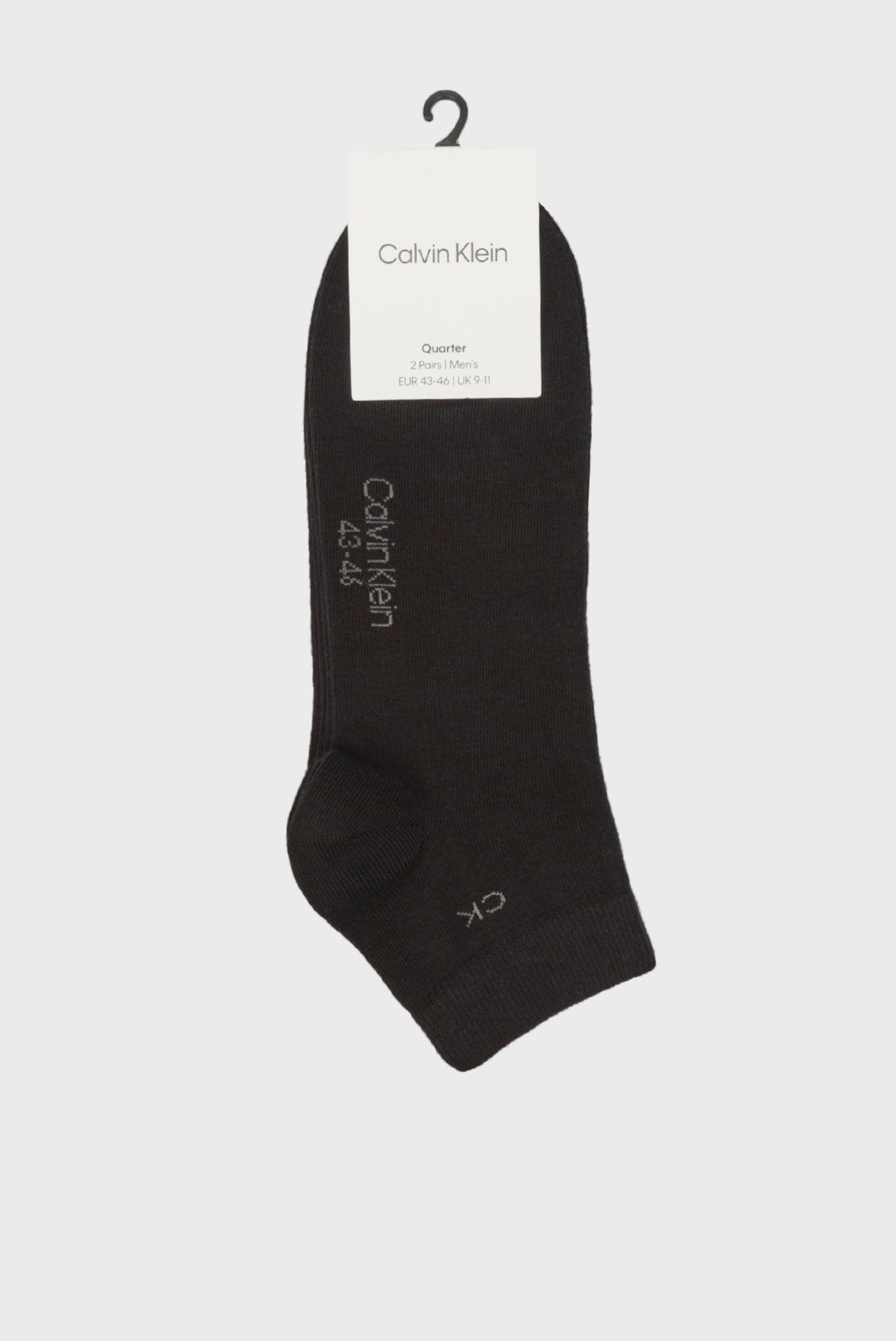 Чоловічі чорні шкарпетки (2 пари) CK QUARTER 1