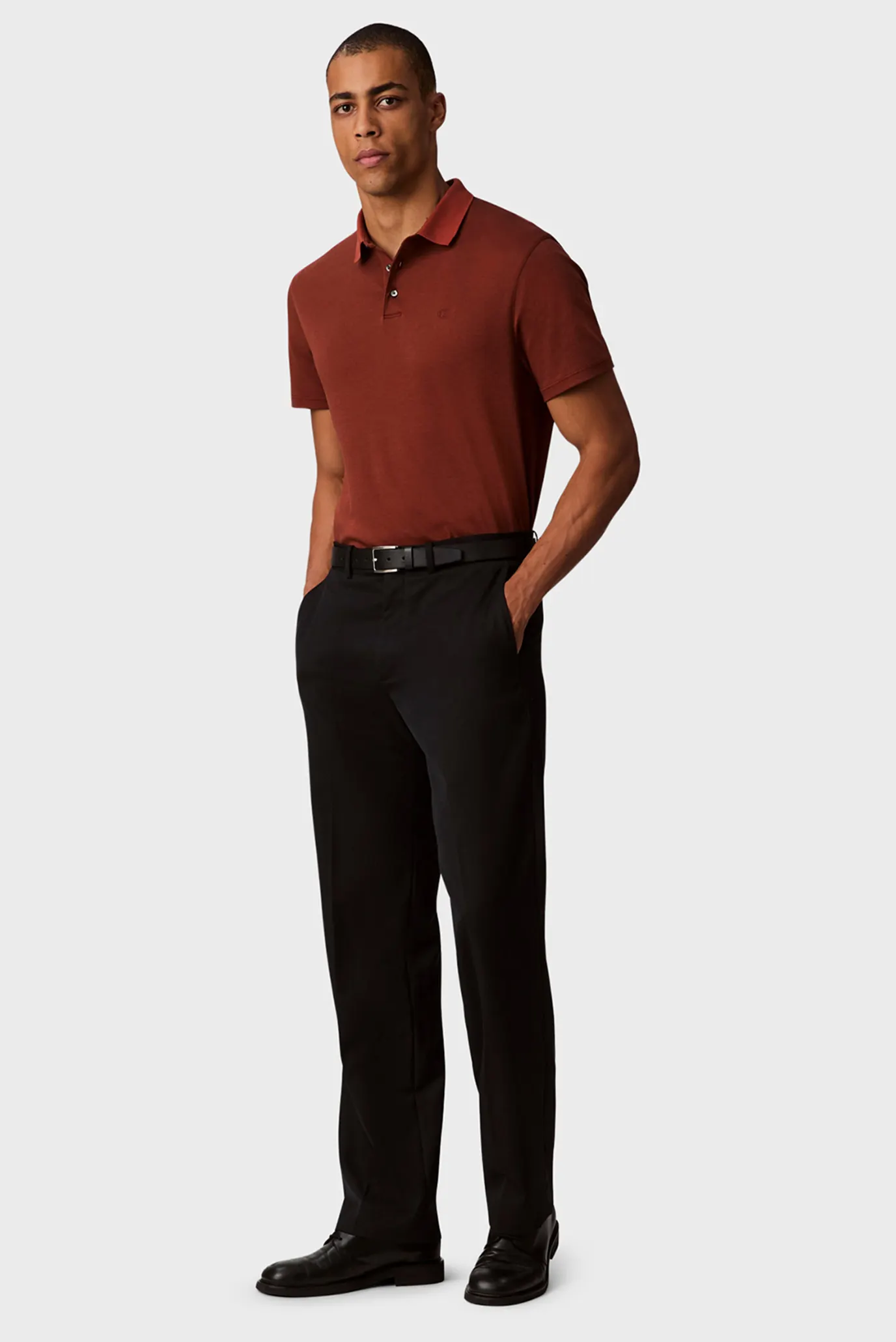 Чоловіче бордове поло SUPIMA CHEST 2