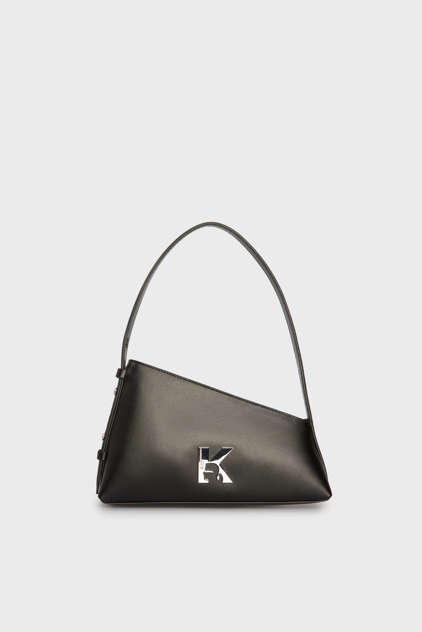 Женская черная кожаная сумка KLJ GEO SHOULDER BAG 1