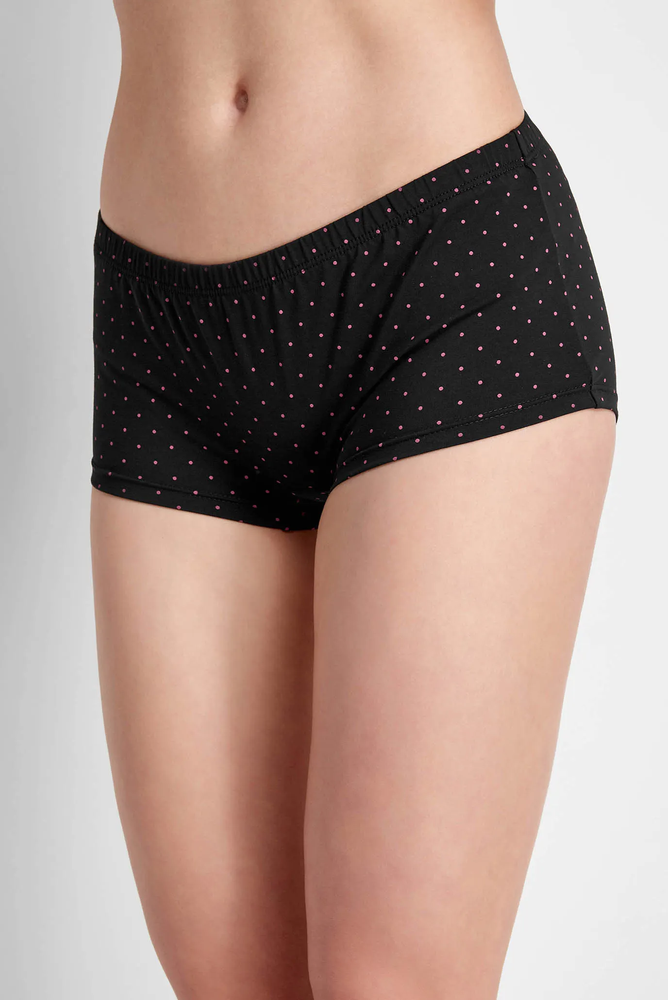 Жіноча чорна піжама у горошок (майка, шорти) 6