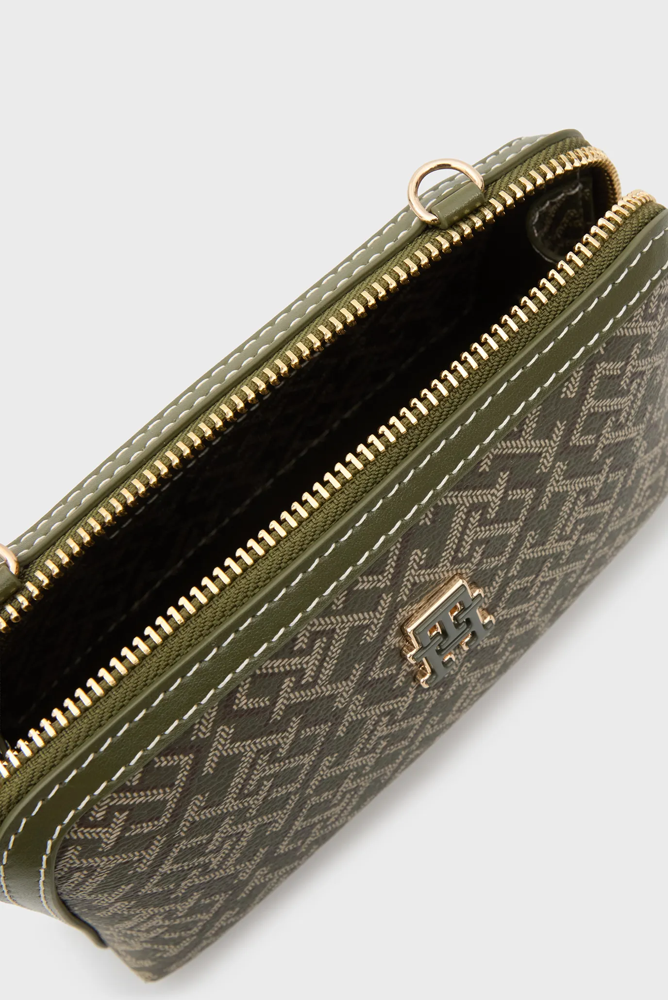 Жіноча темно-зелена сумка з візерунком MONOPLAY 2