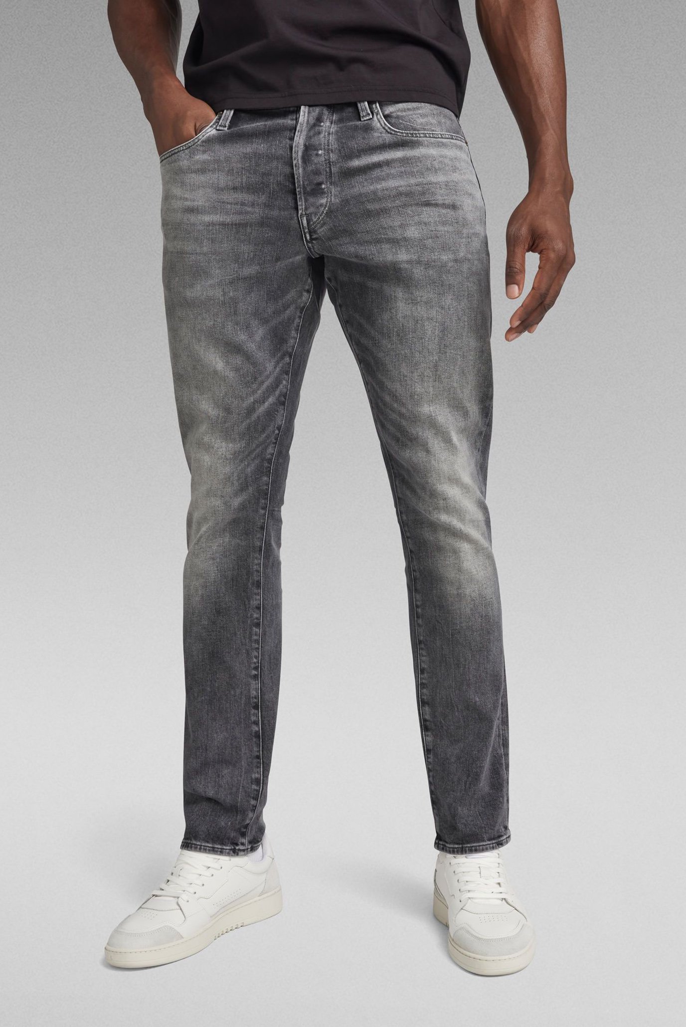 Мужские серые джинсы 3301 Straight Tapered 1