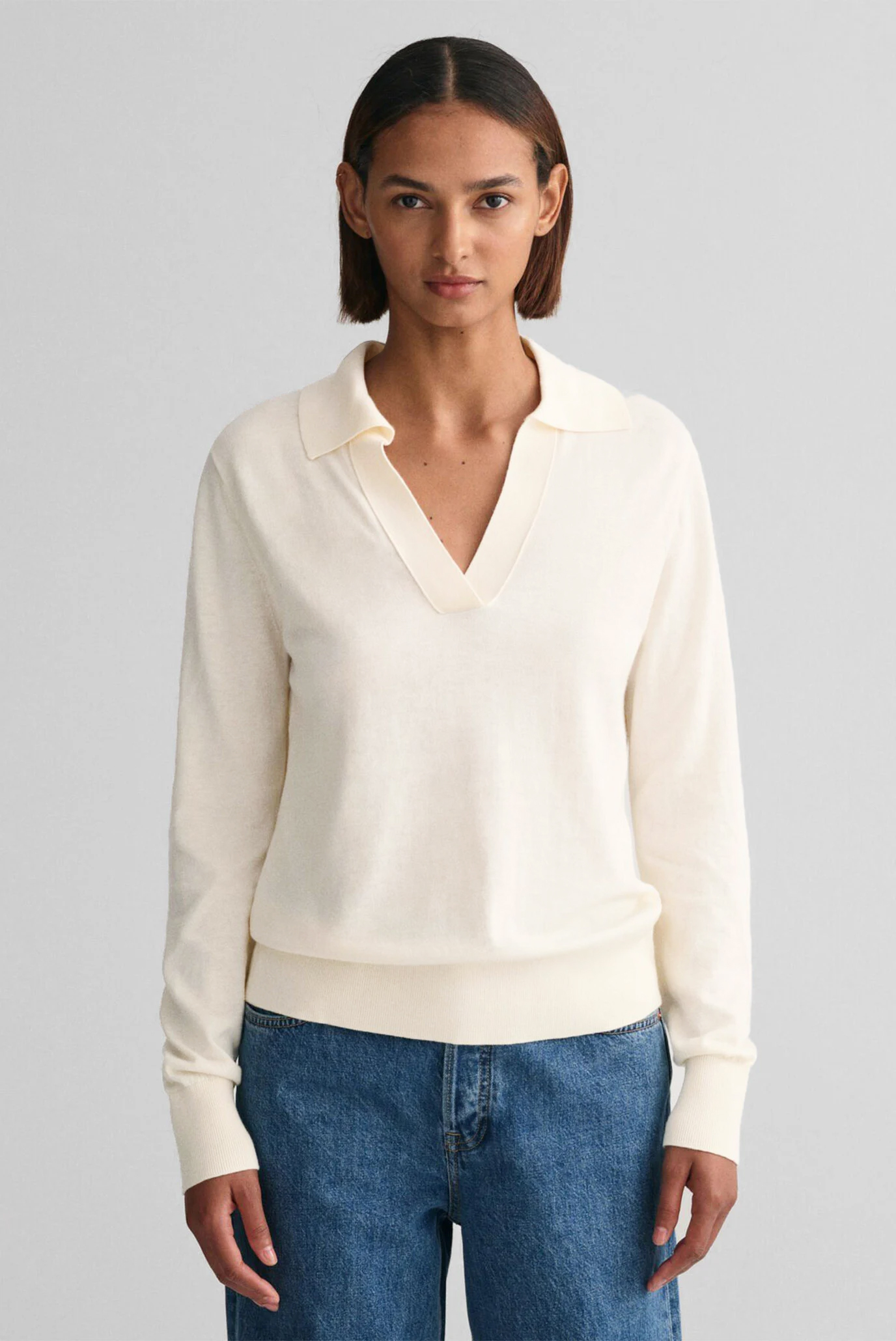 Женский жемчужный пуловер 1