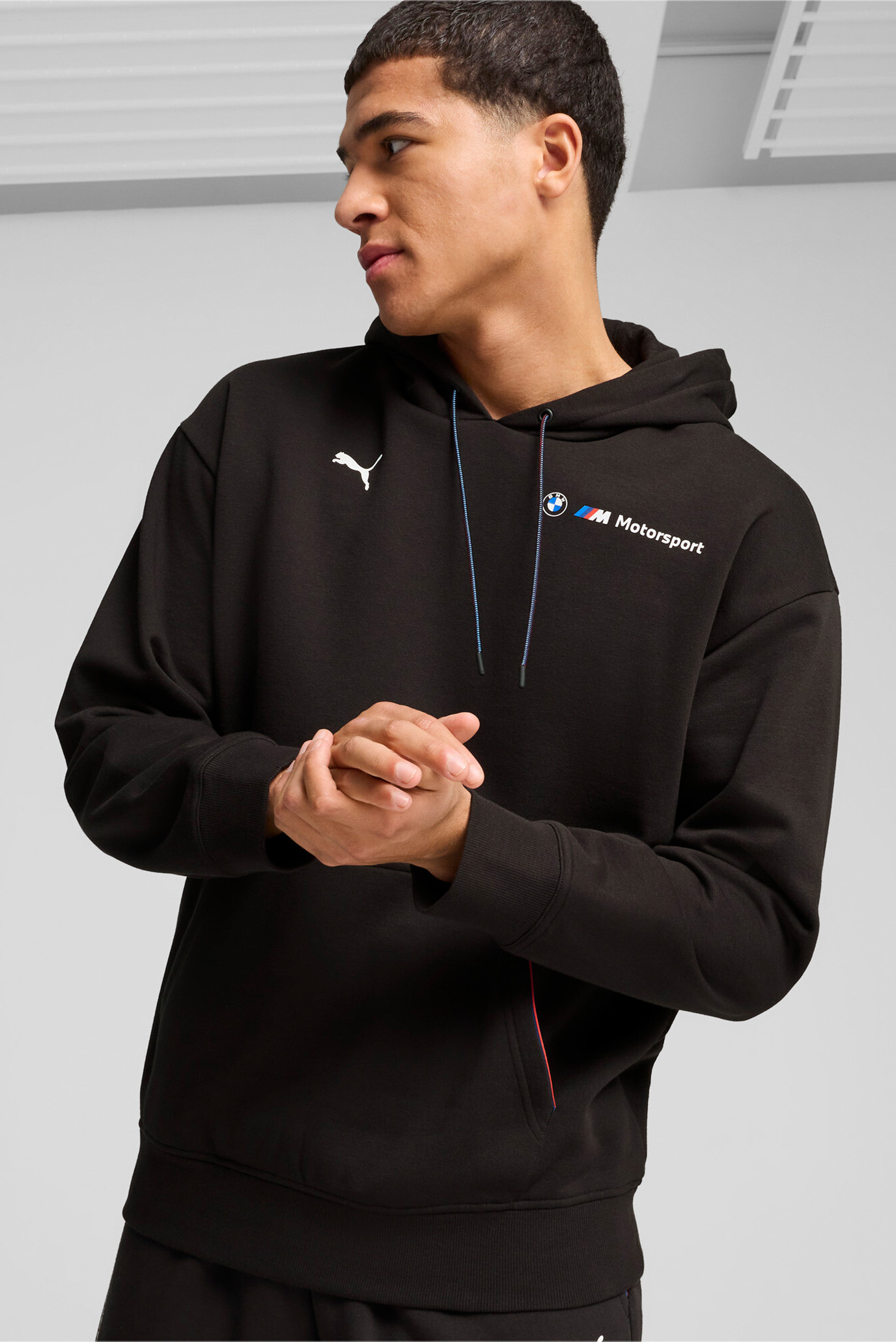 Чоловіче чорне худі BMW M Motorsport ESS+ Fleece Hoodie Men 1