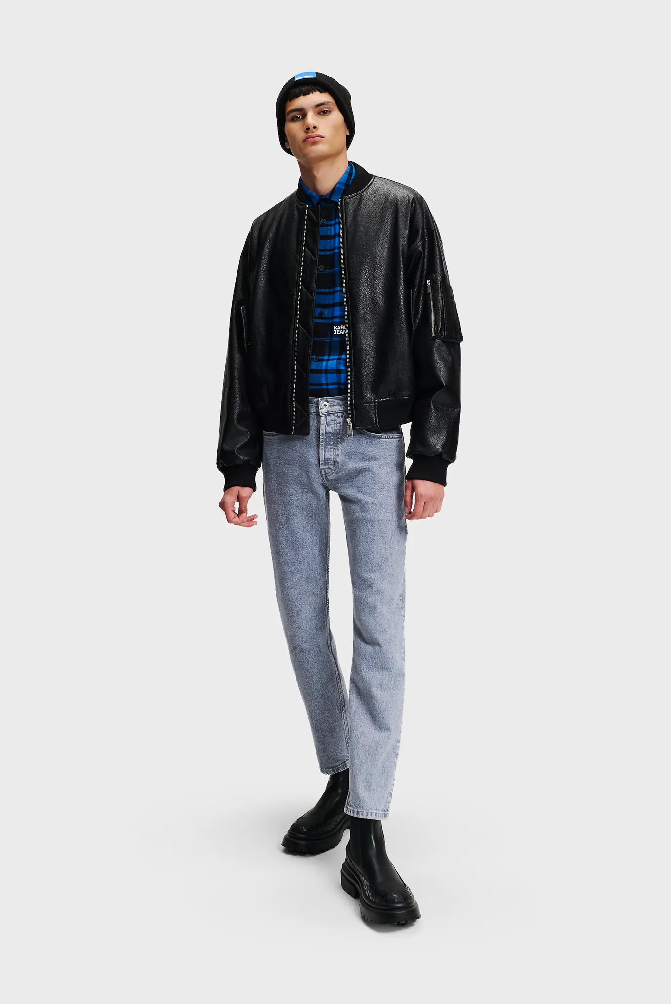 Мужские голубые джинсы klj tapered denim 2