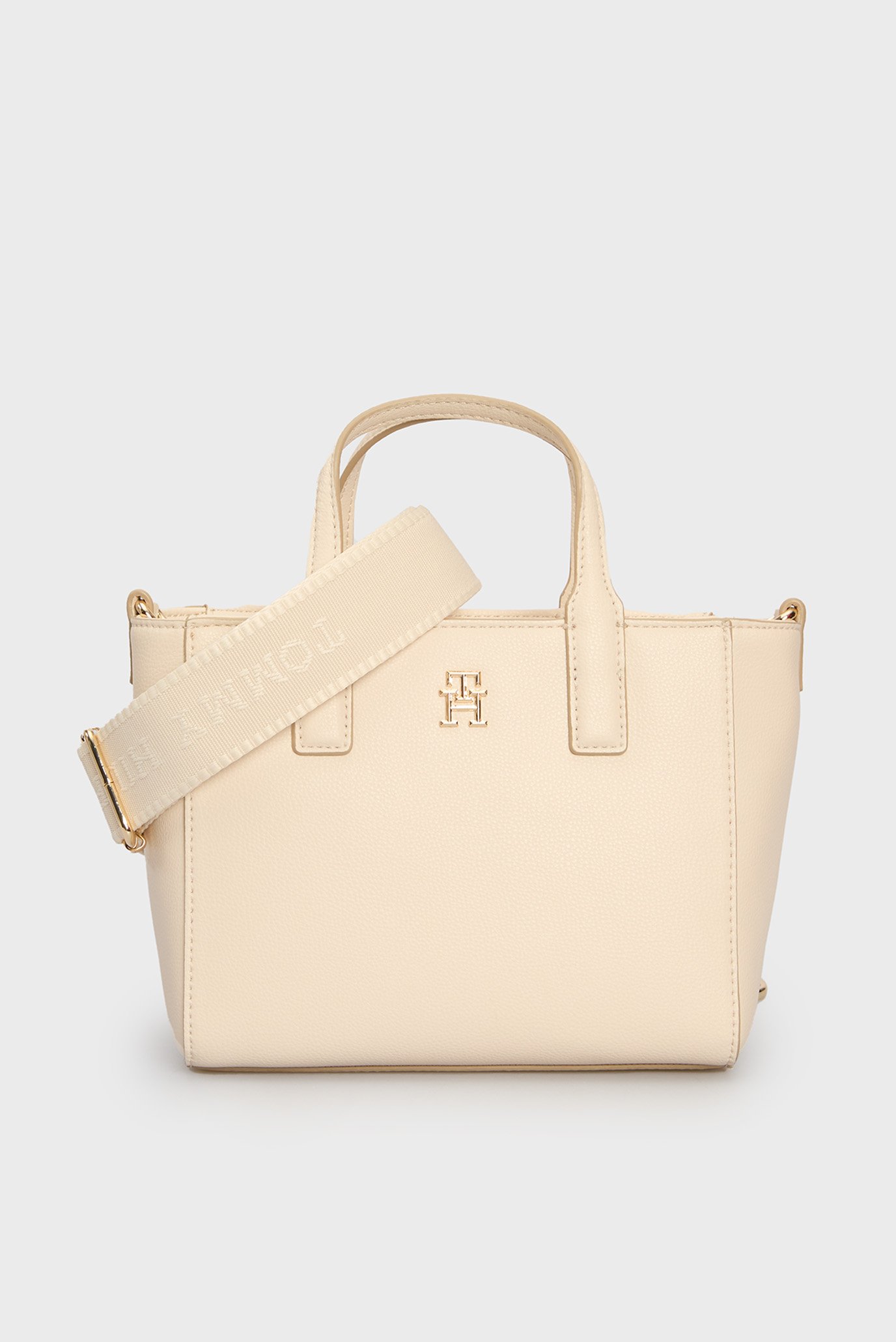 Женская белая сумка TH SOFT LOGO MINI TOTE 1