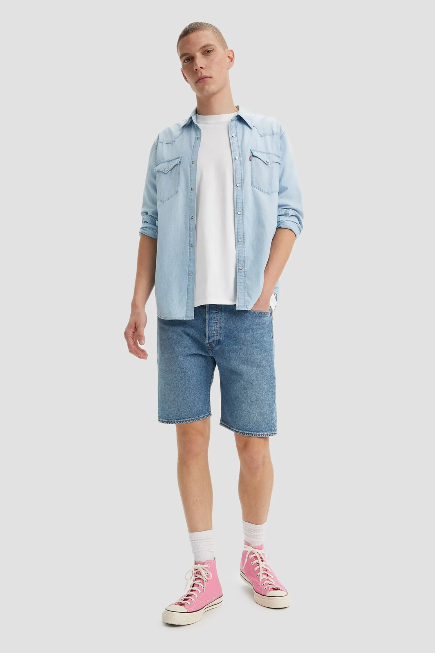 Чоловічі сині джинсові шорти 501® 5