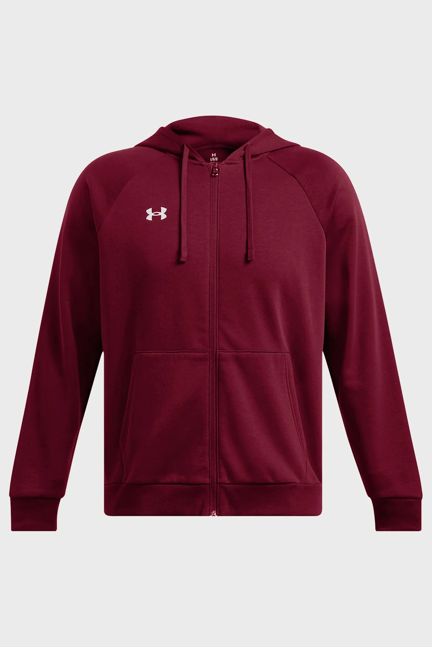 Чоловіче бордове худі UA Rival Fleece FZ Hoodie 4