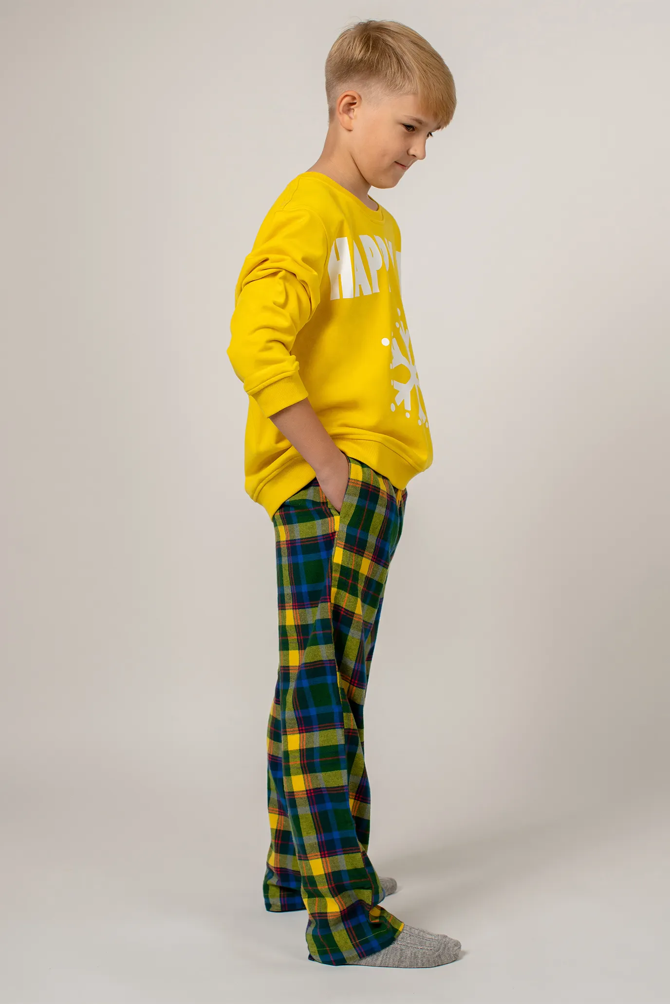 Дитячі картаті брюки 2