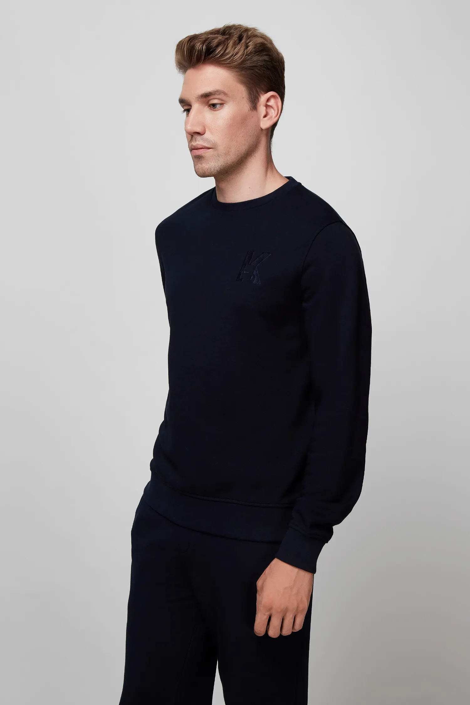 Чоловічий темно-синій світшот 3