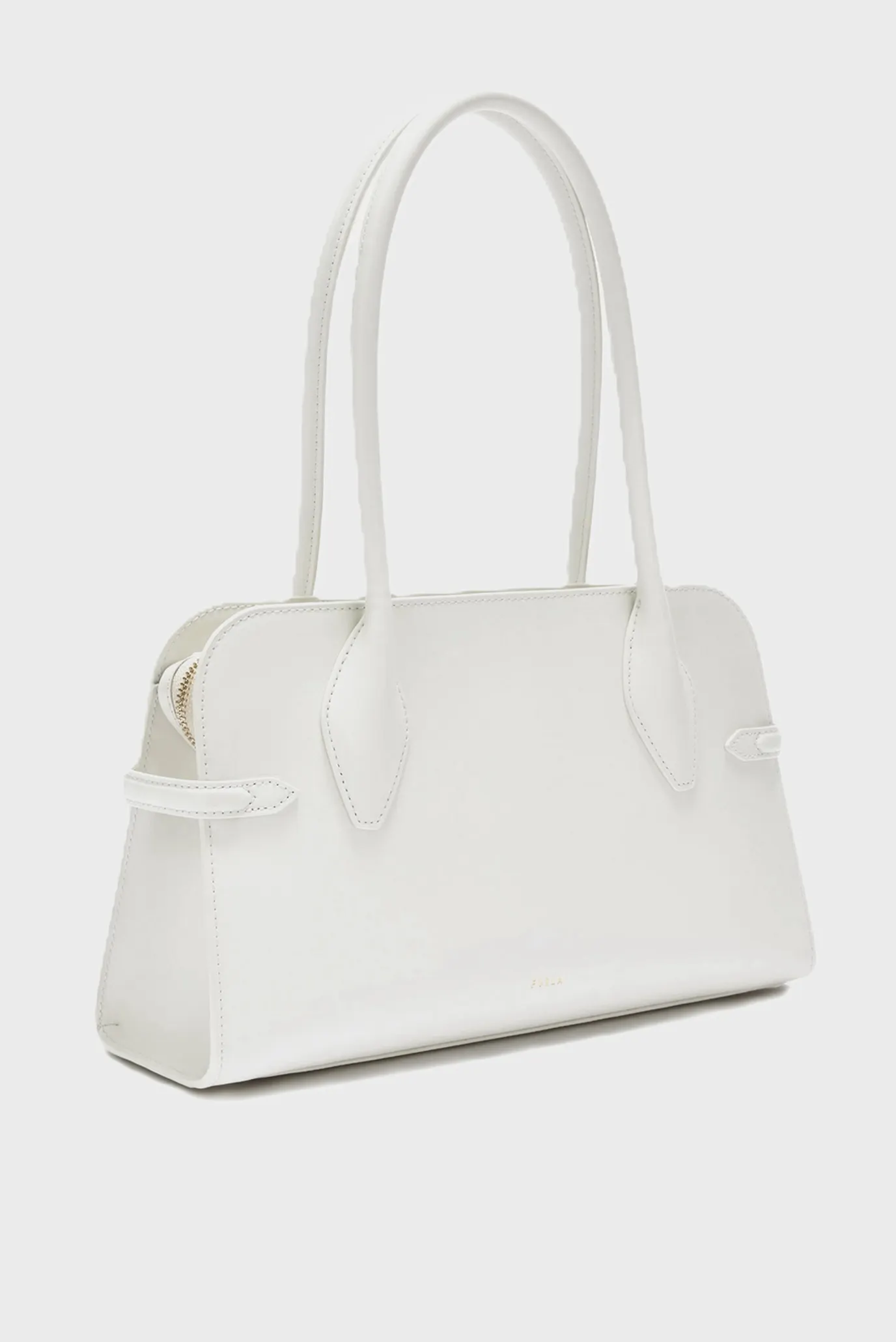 Женская белая кожаная сумка 3