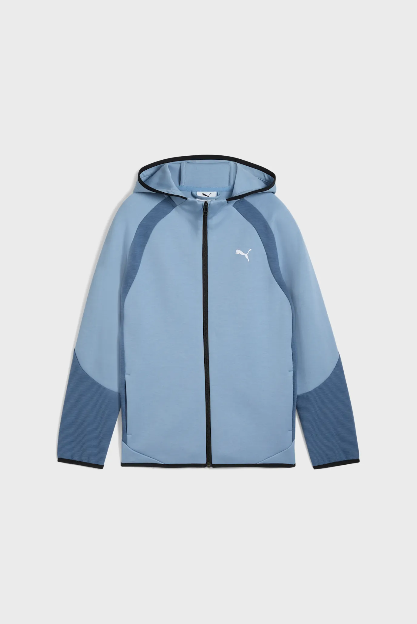 Детское голубое худи Evostripe Full-Zip Hoodie Youth 4